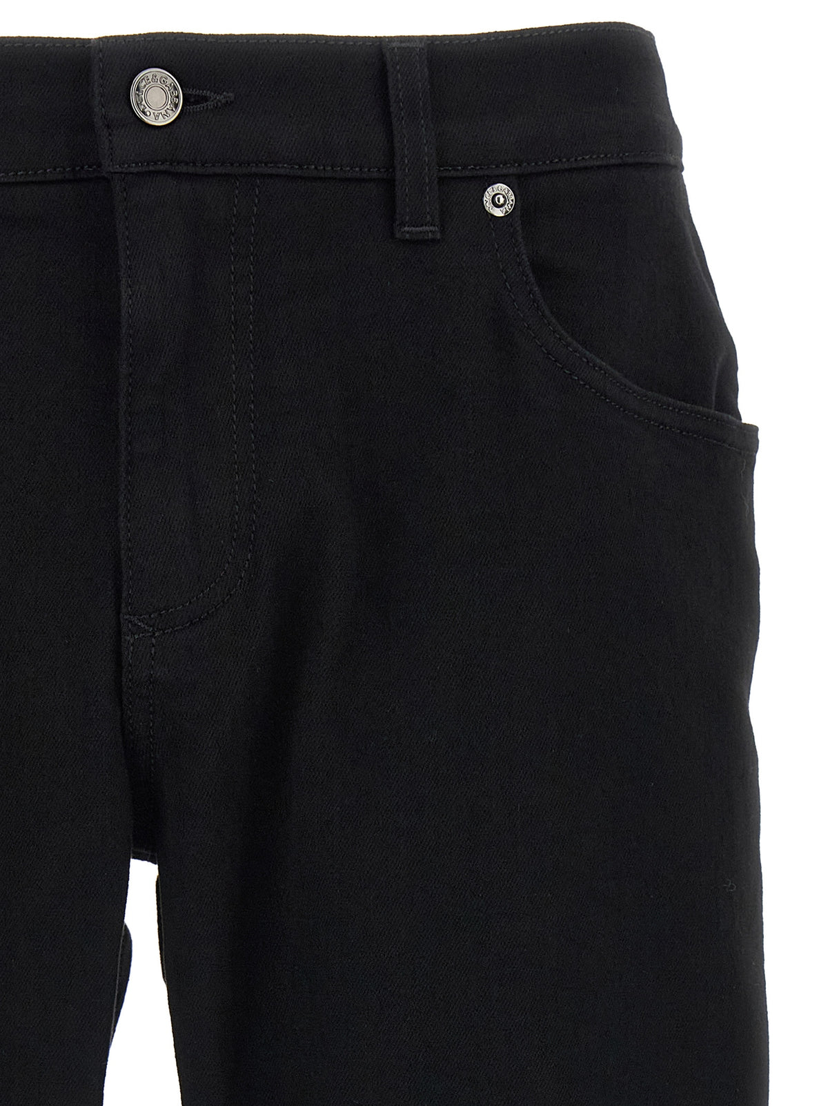 Dolce & Gabbana Black Cotton Slim Fit Jeans