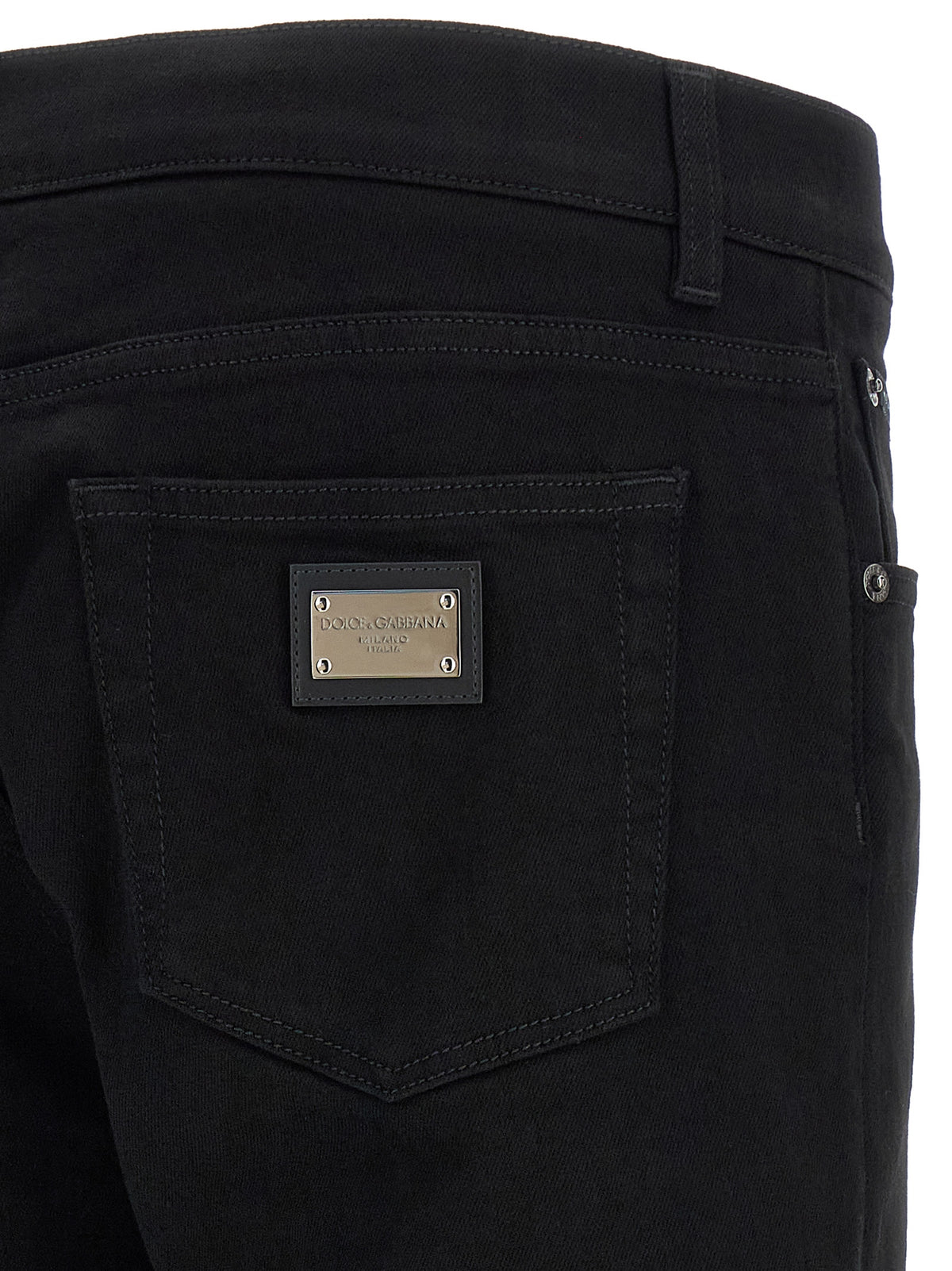 Dolce & Gabbana Black Cotton Slim Fit Jeans