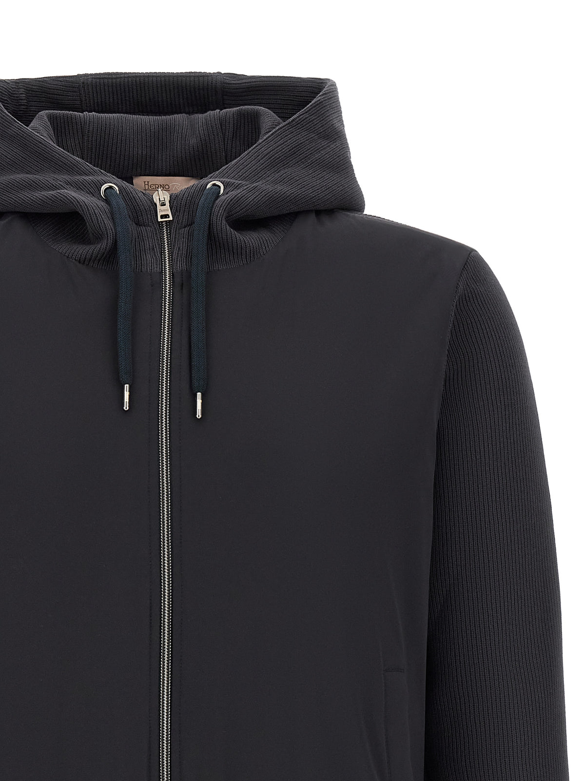 Herno Blue Cotton Shell Jacket