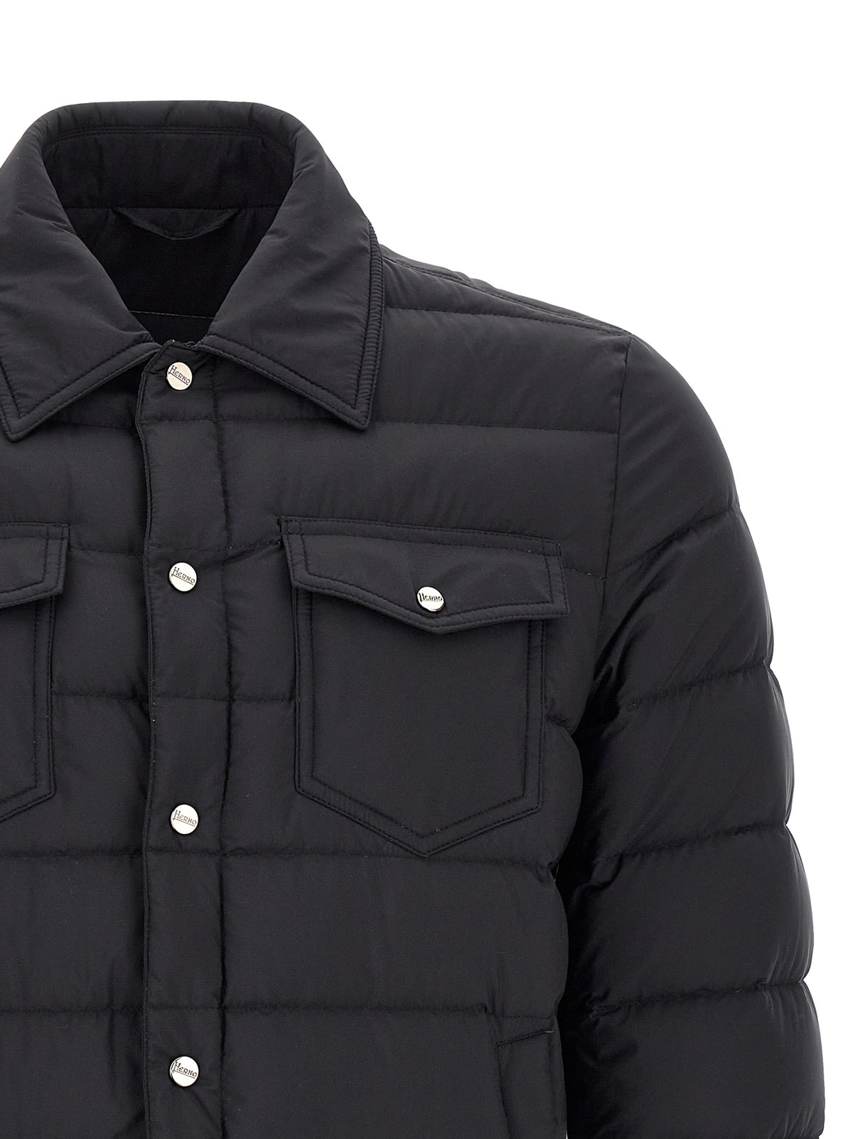 Herno Black Polyamide Full-Length Jacket