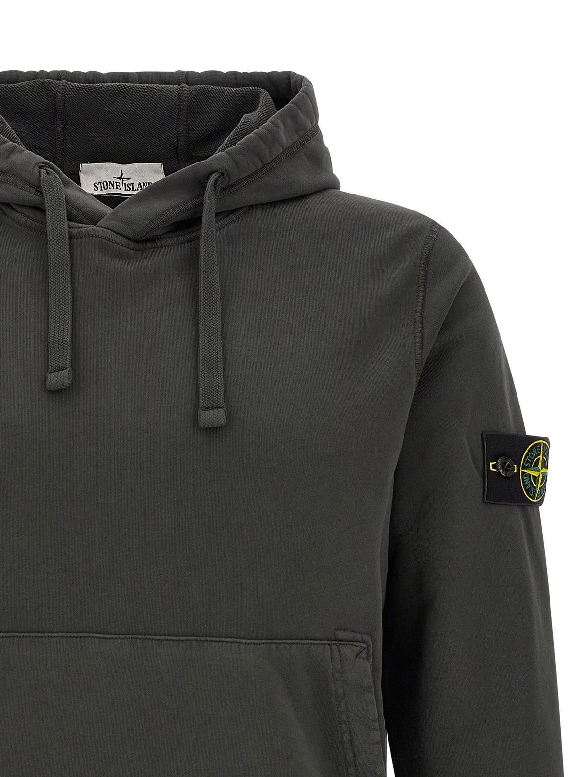 Stone Island Gray Cotton Sweatshirt