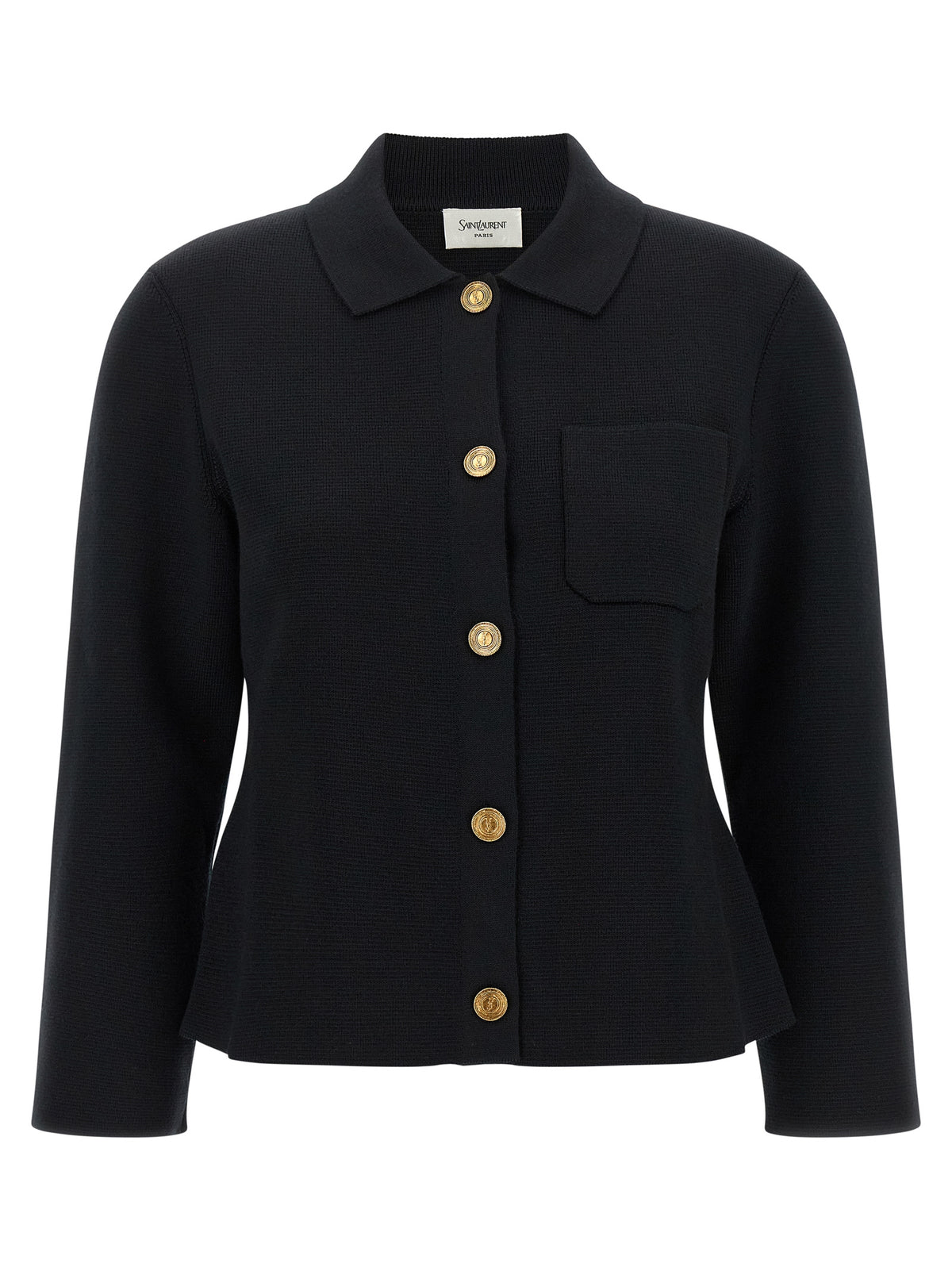 Saint Laurent Black Wool Cardigan