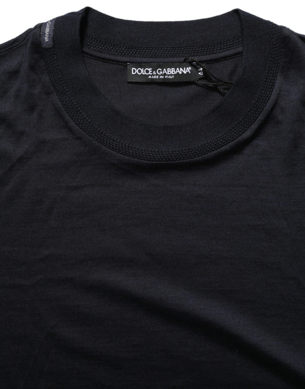 Dolce & Gabbana Blue Cotton Crew Neck Short Sleeve T-shirt