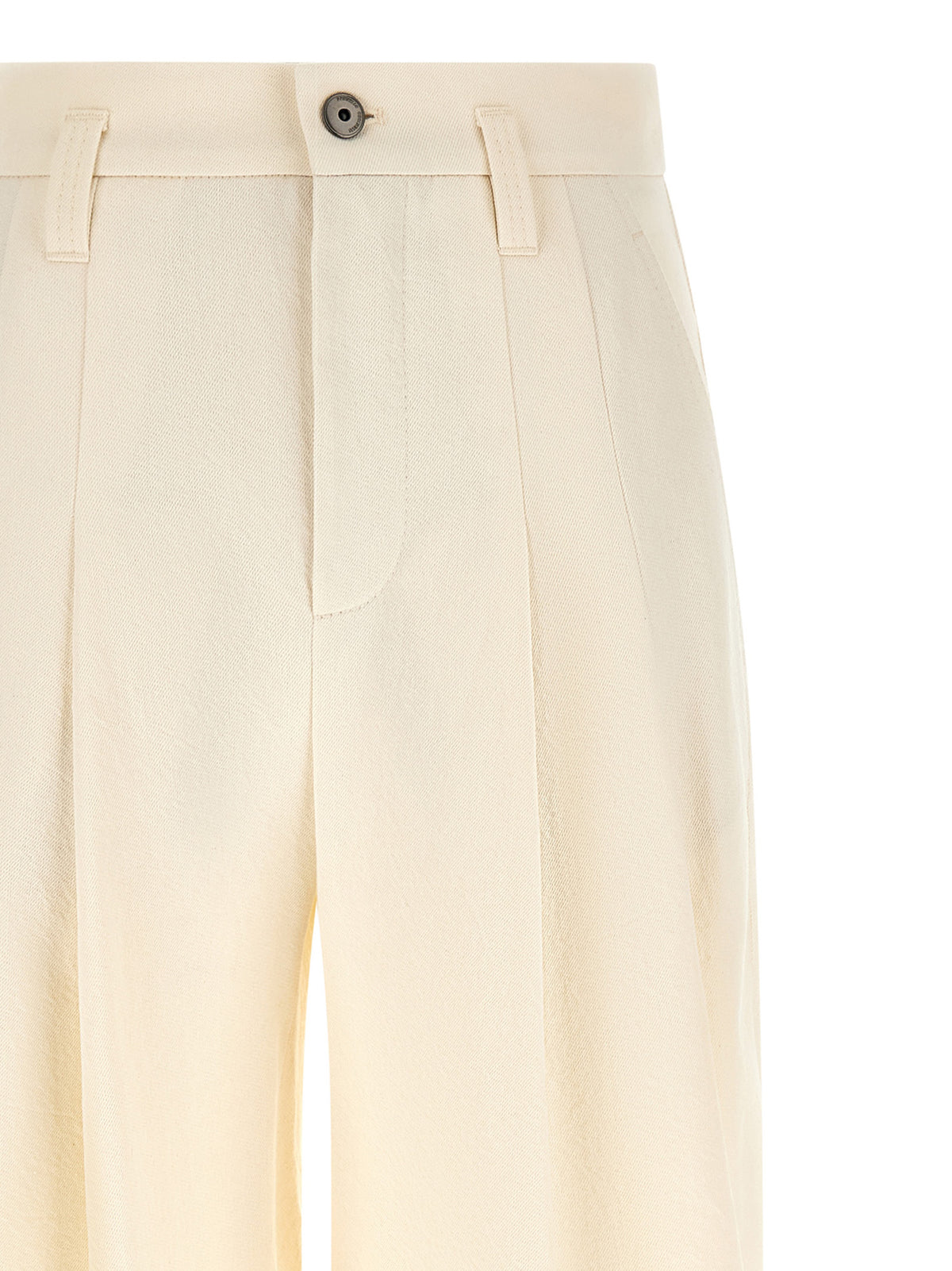 Brunello Cucinelli White Cotton Casual Pants