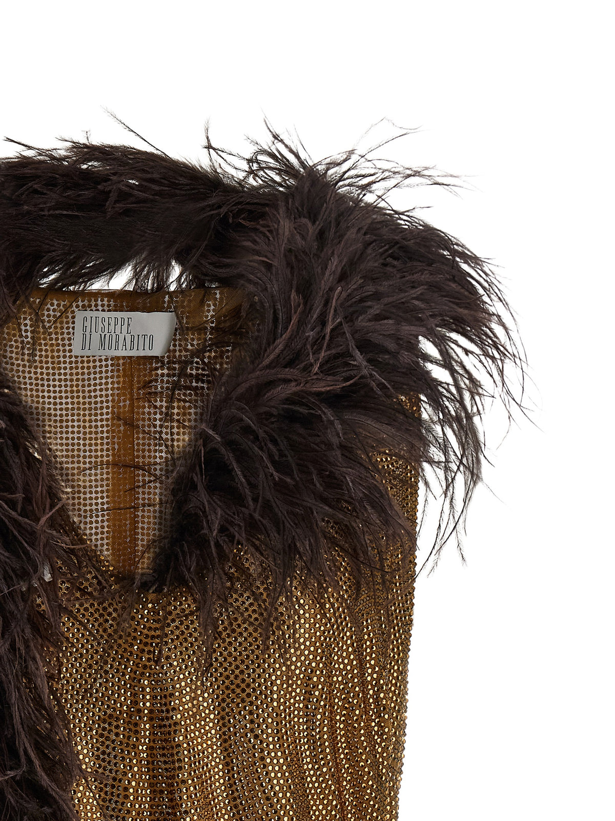 Giuseppe Di Morabito Gold Polyamide Tank Tops