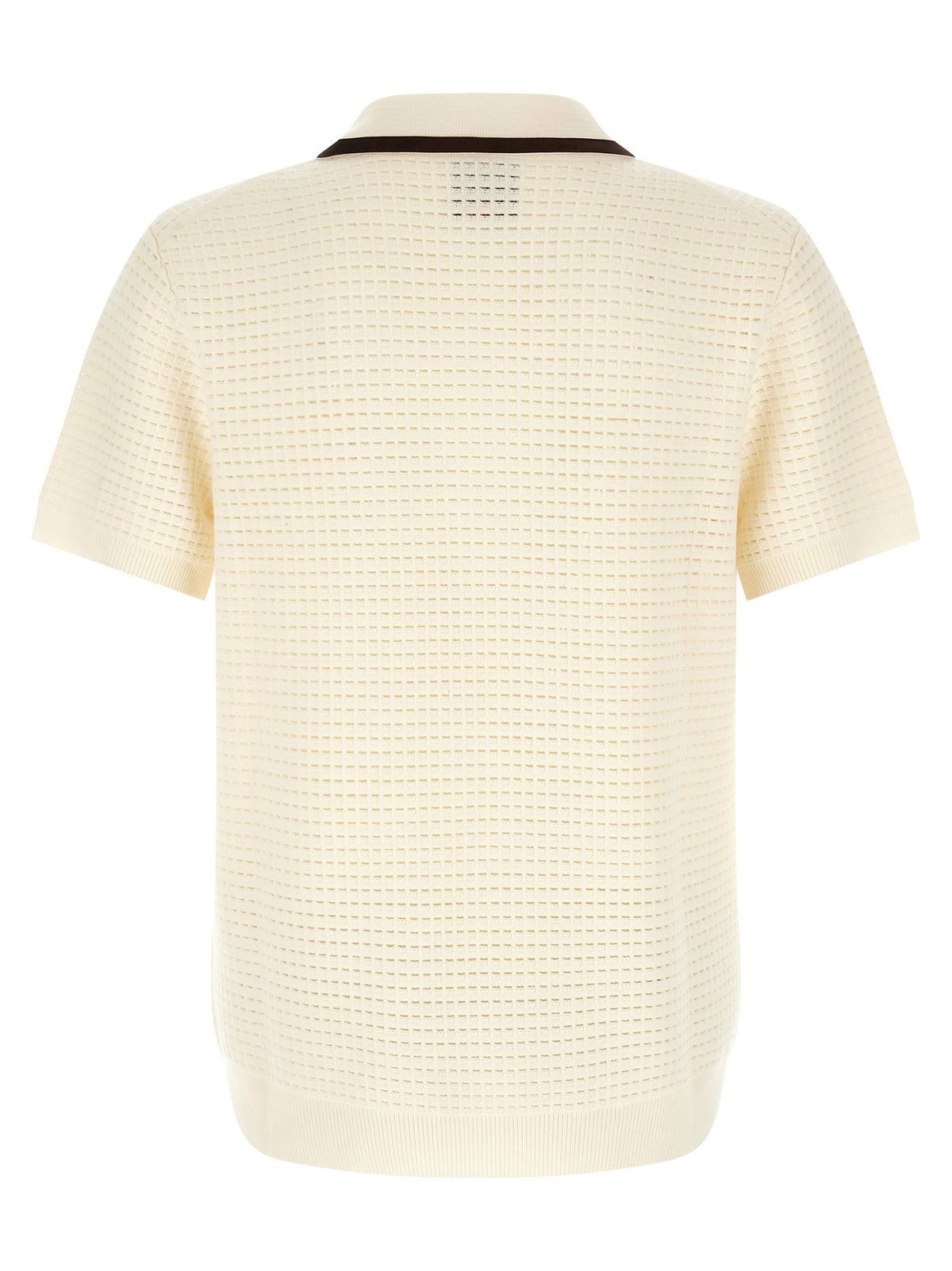 Casablanca White Wool Polo Shirt