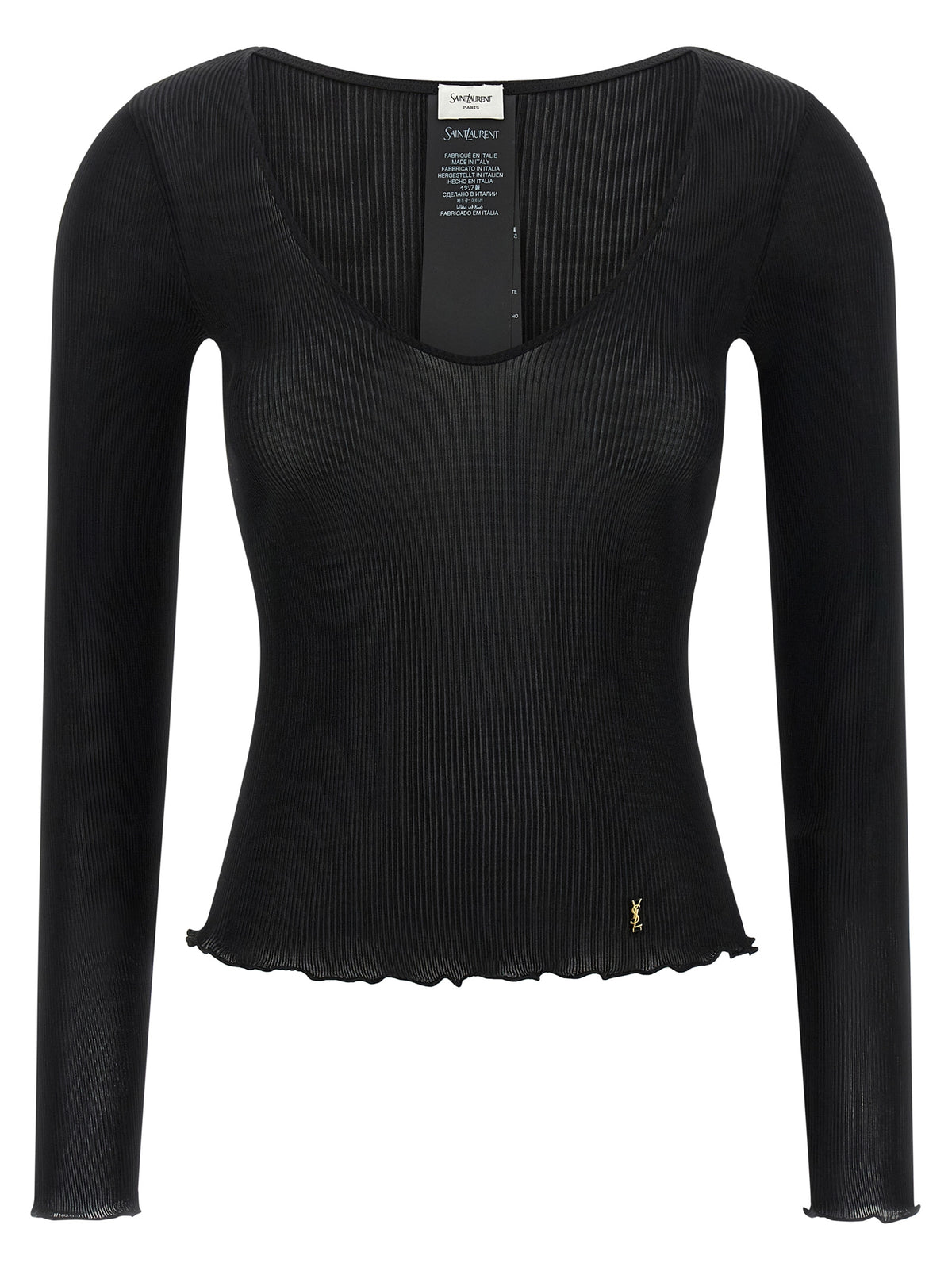 Saint Laurent Black Silk Shirt
