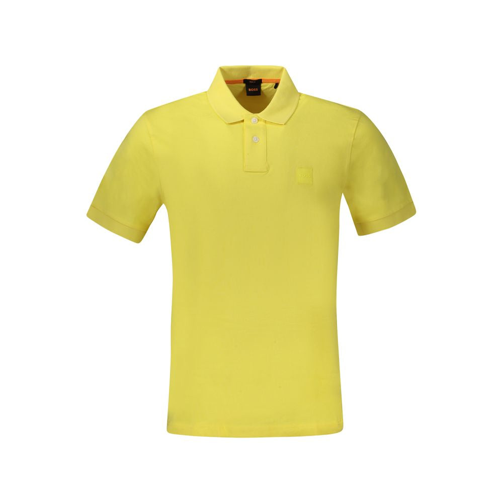 Hugo Boss Yellow Cotton Men's Polo Shirt