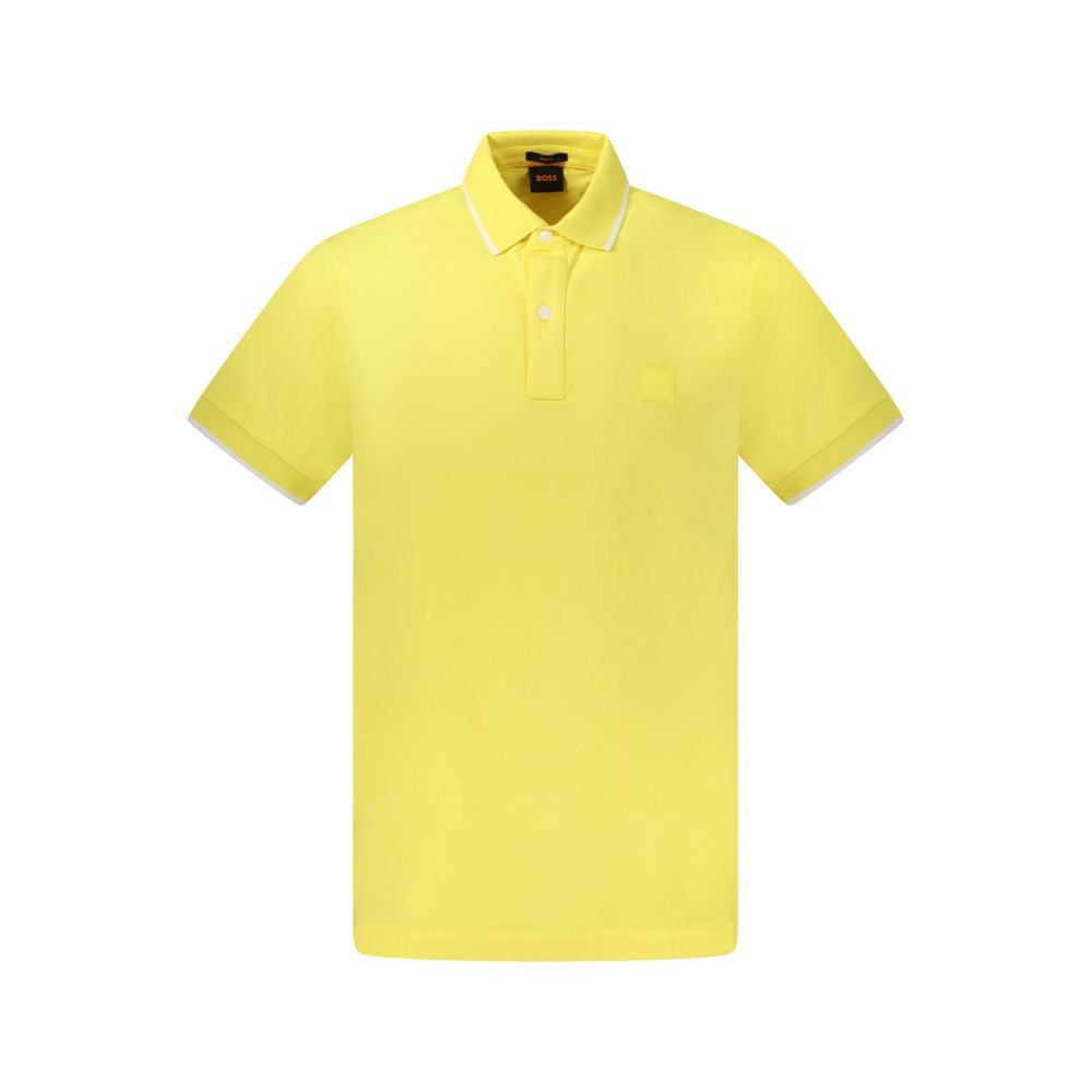 Hugo Boss Yellow Cotton Men's Polo