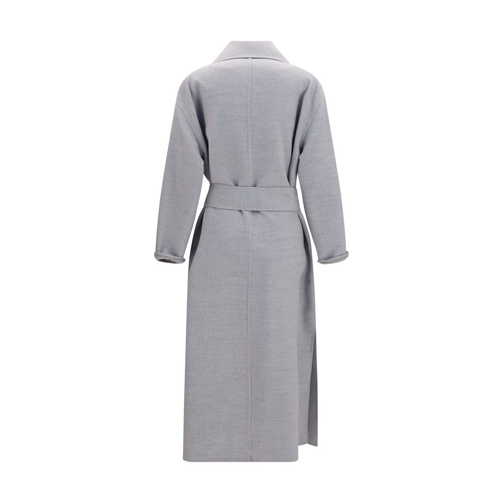 Fabiana Filippi Gray Wool Oves Aries Coat