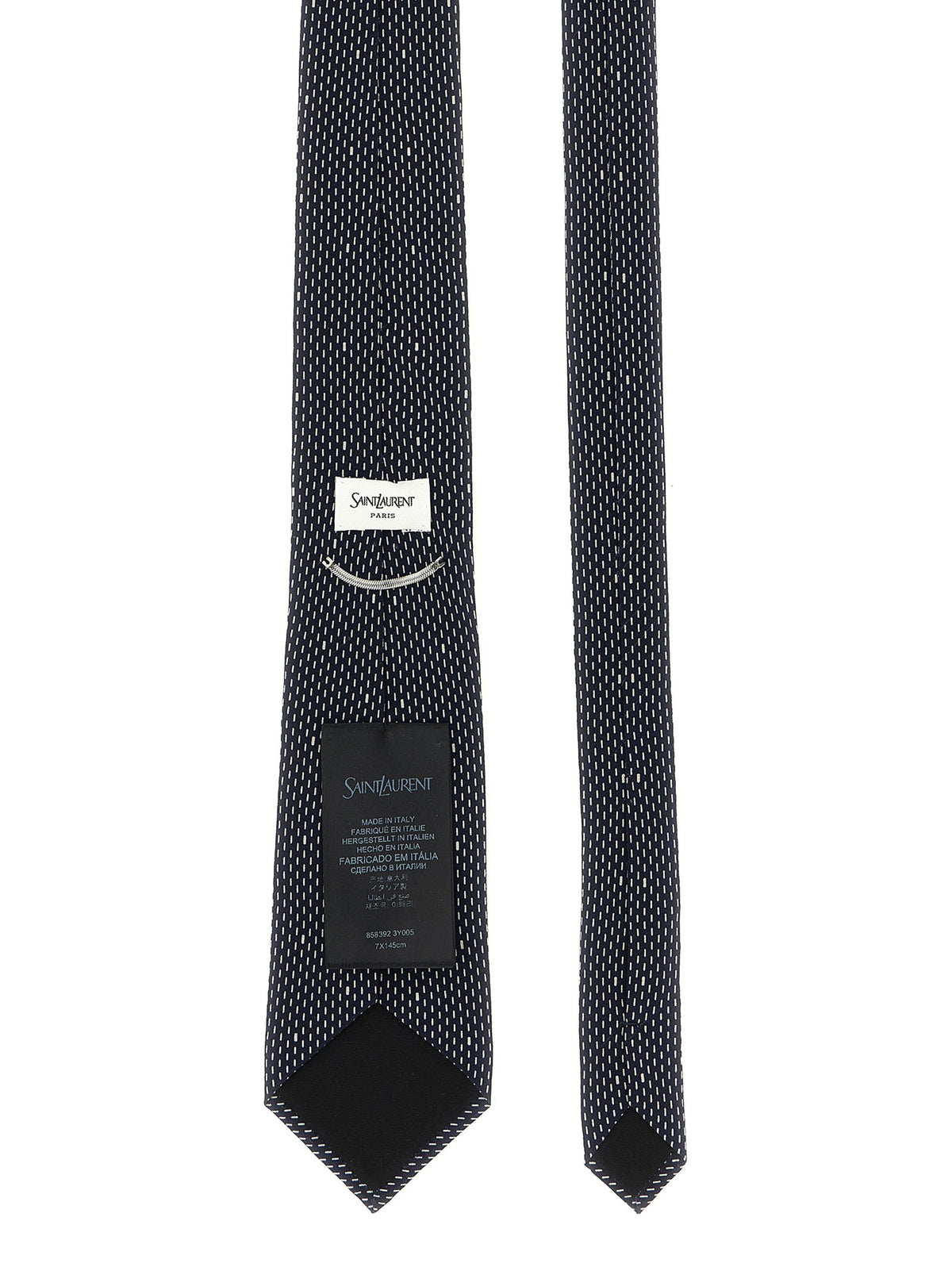 Saint Laurent Blue Silk Tie