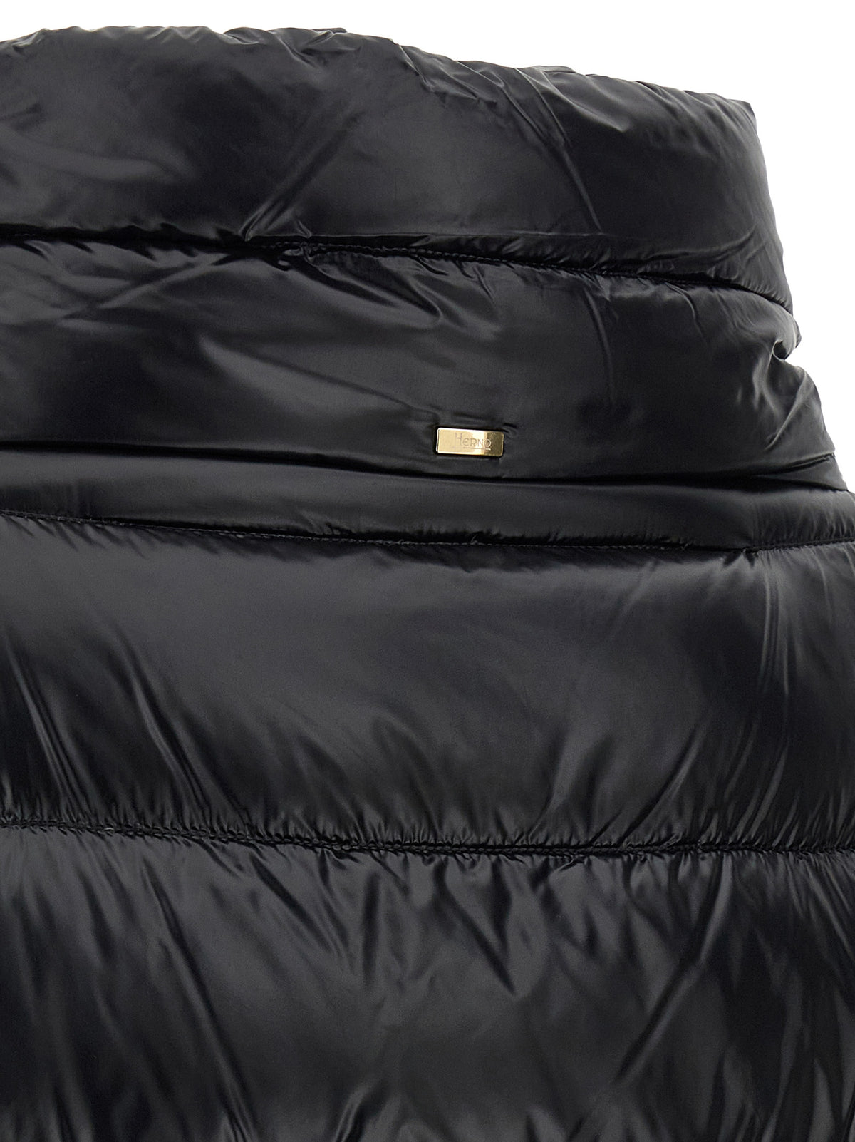 Herno Black Polyamide Coat