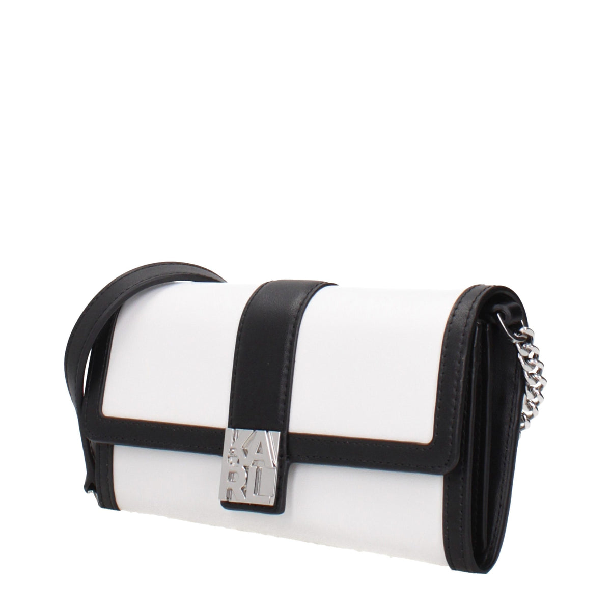 Karl Lagerfeld White Leather Clutch Bag