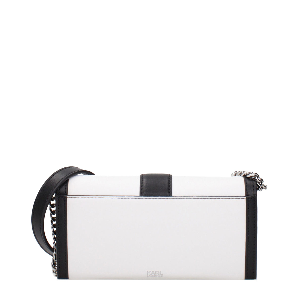 Karl Lagerfeld White Leather Clutch Bag