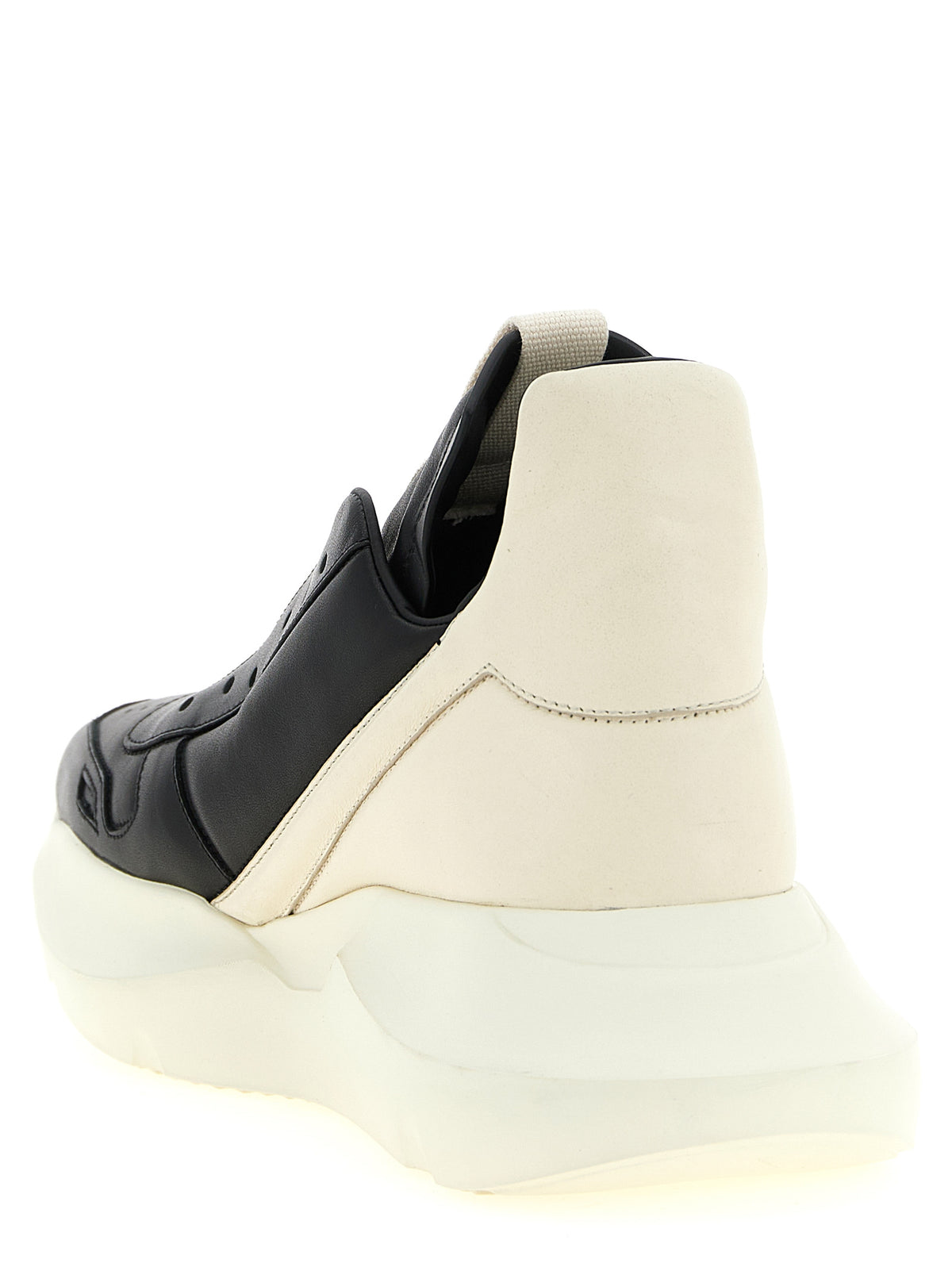 Rick Owens Bicolor Calfskin Chunky Sneakers