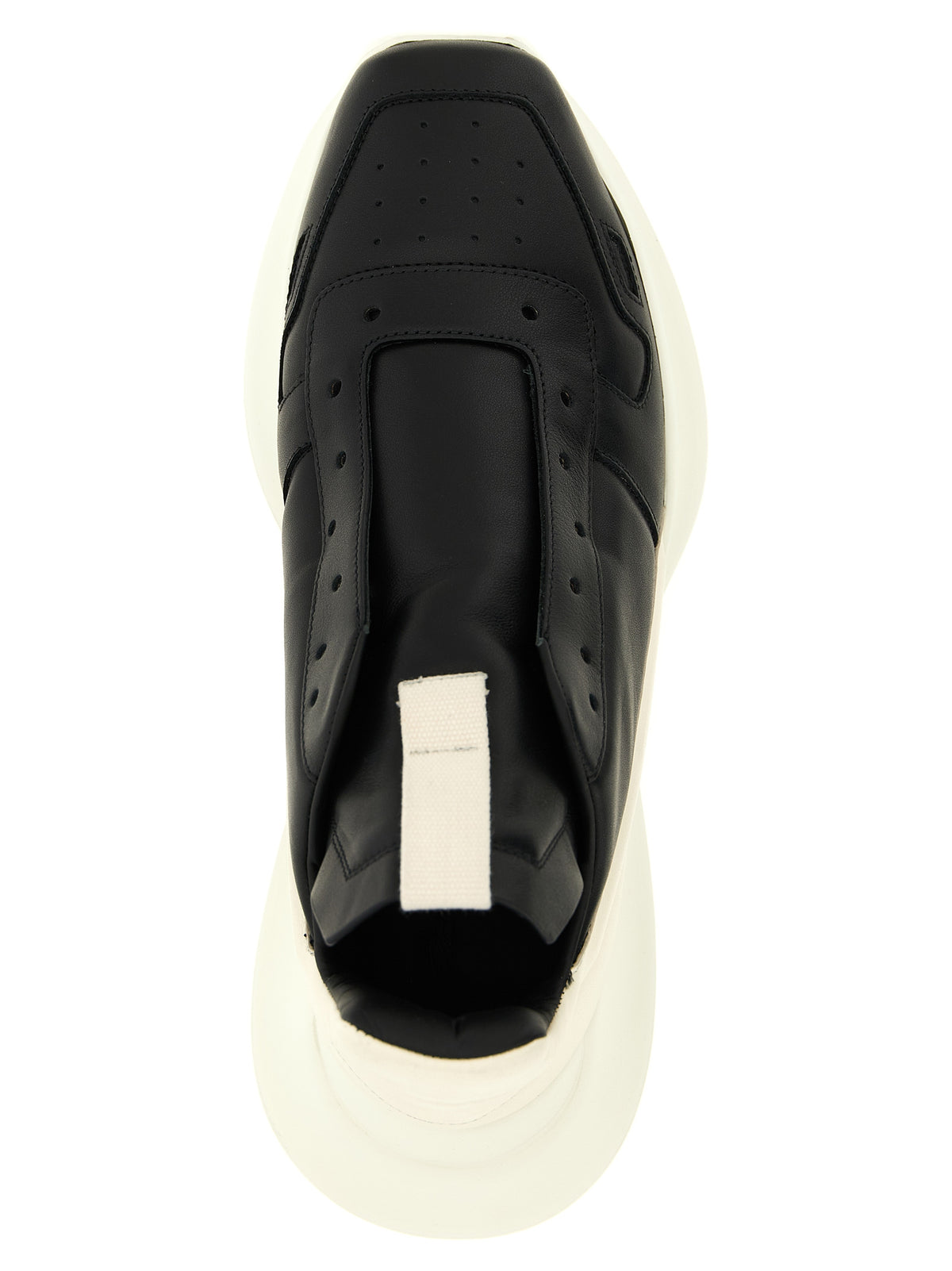 Rick Owens Bicolor Calfskin Chunky Sneakers