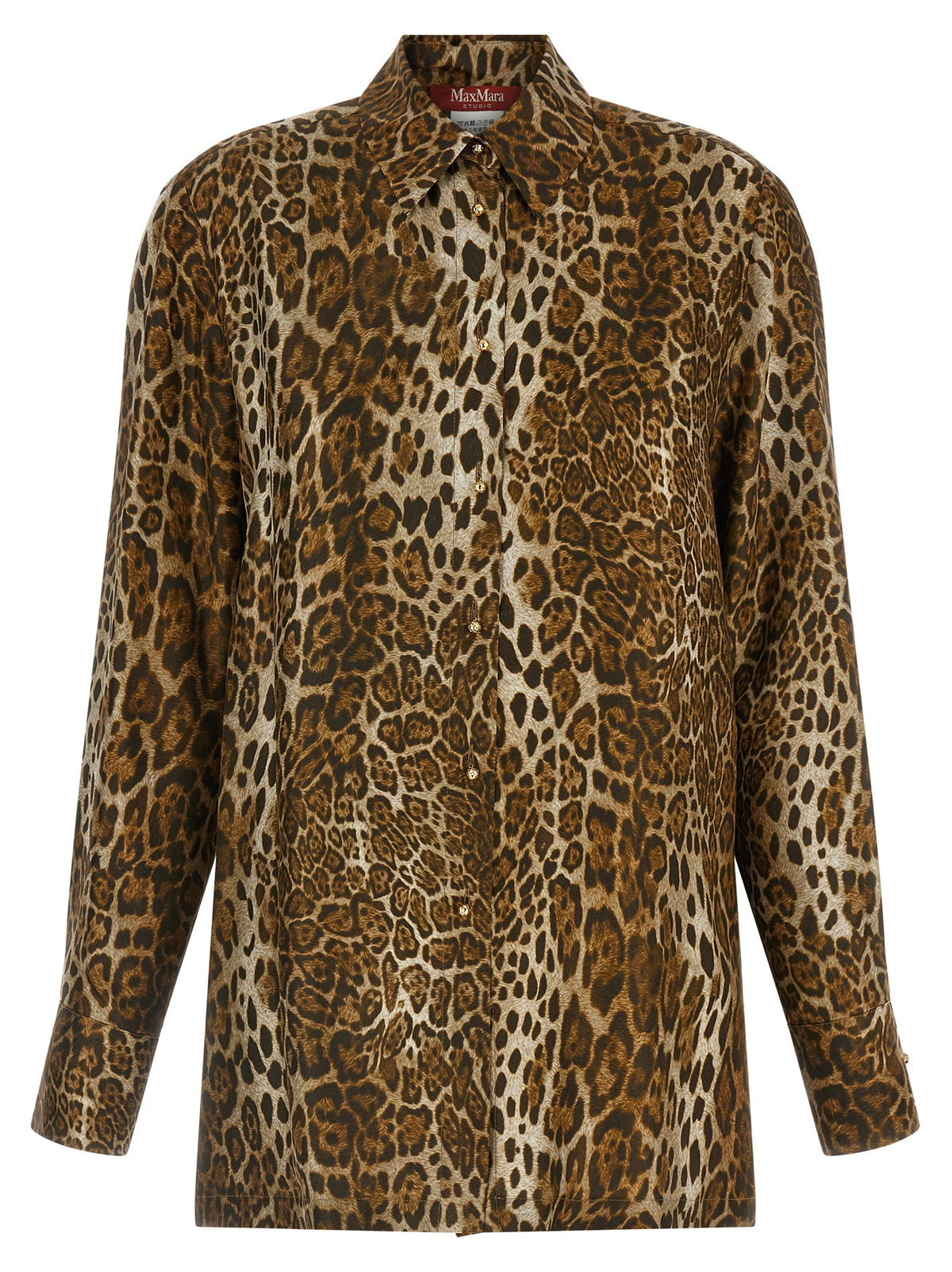 Max Mara Brown Silk Blouse