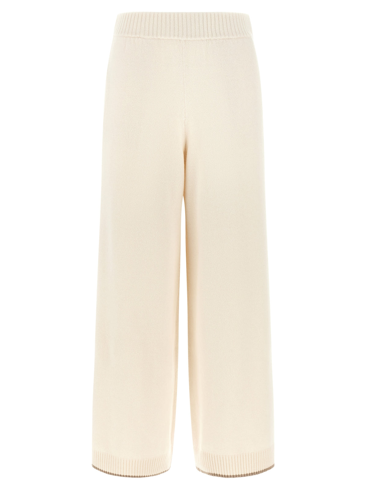 Brunello Cucinelli White Cashmere Athletic Pants