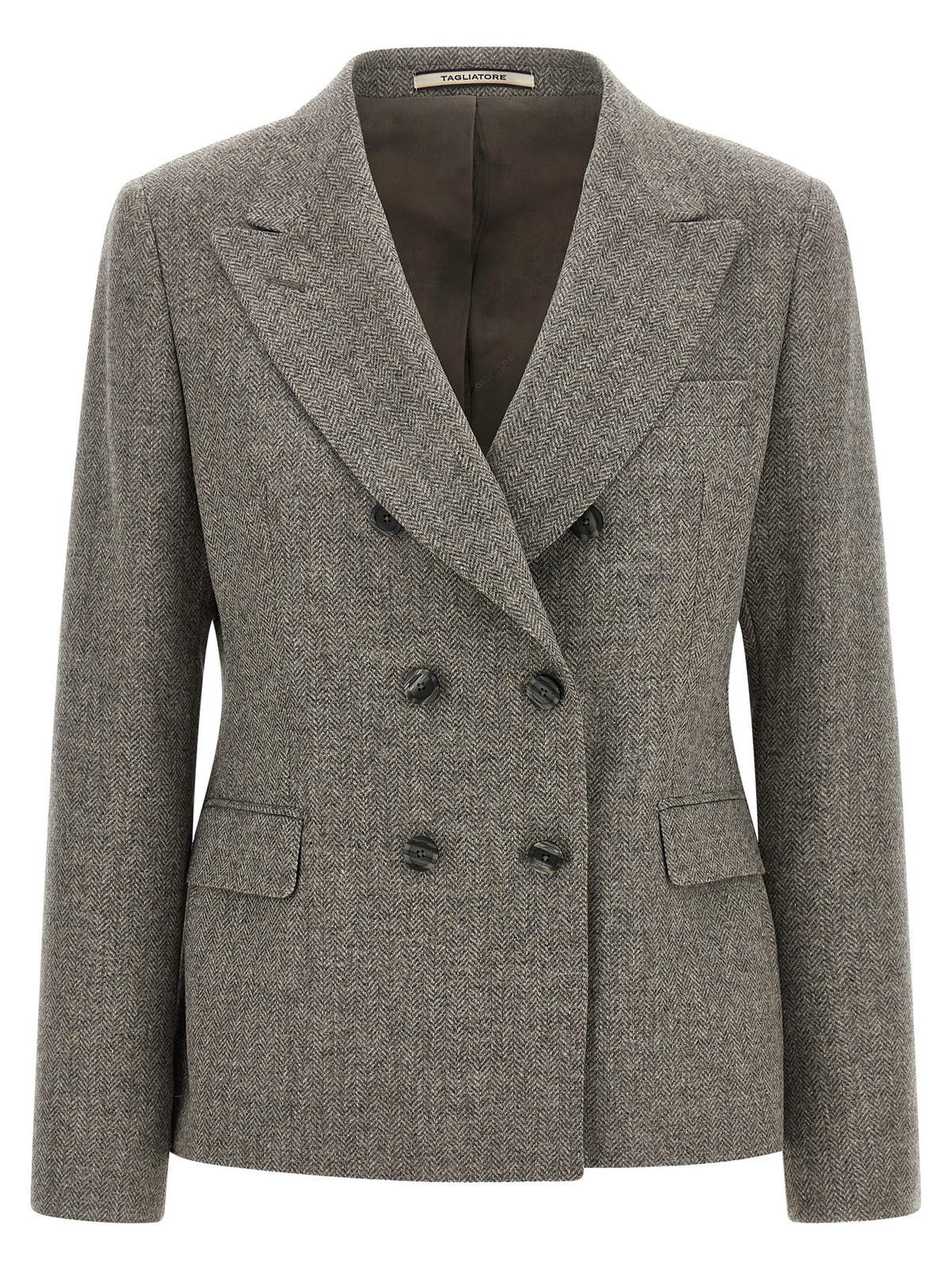 Tagliatore Gray Virgin Wool Blazer