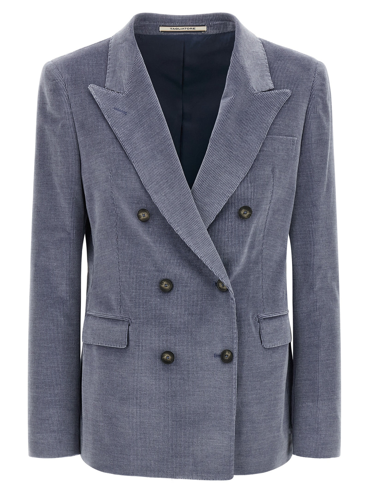Tagliatore Blue Cotton Blazer