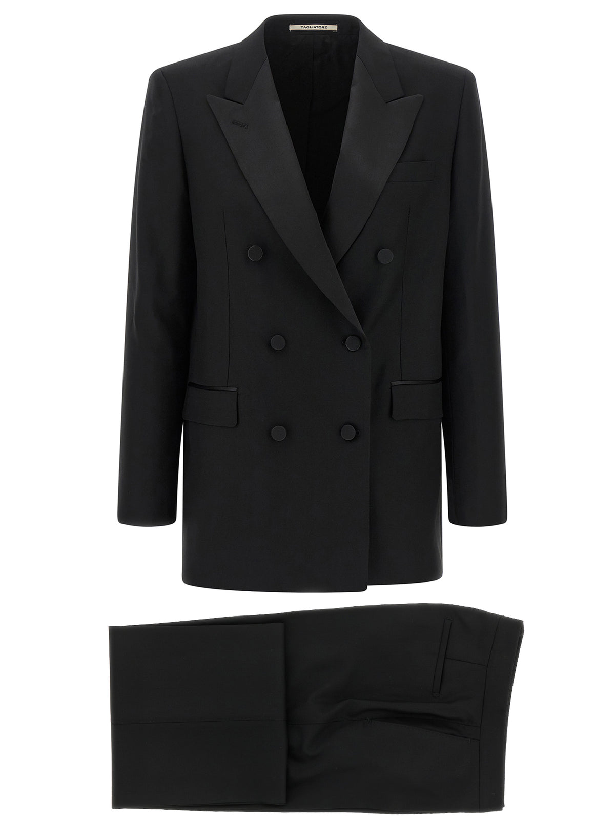 Tagliatore Black Virgin Wool Blazer