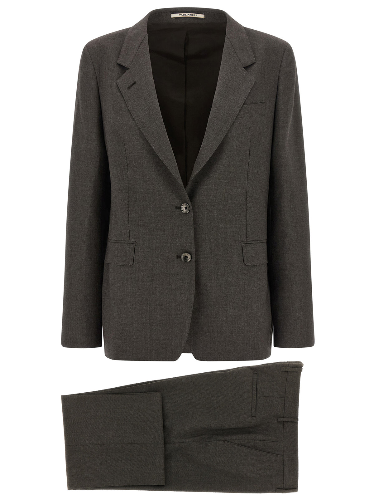 Tagliatore Gray Virgin Wool Two-Piece Suit