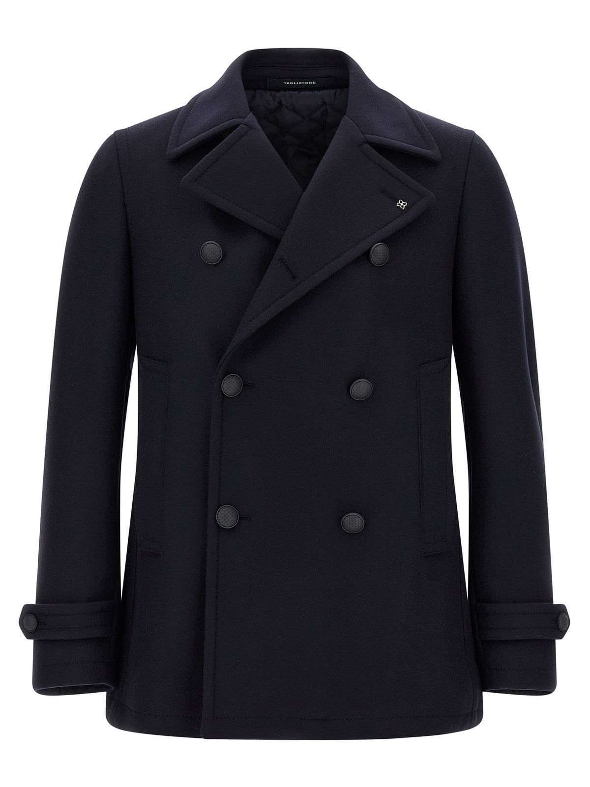 Tagliatore Blue Wool Coat