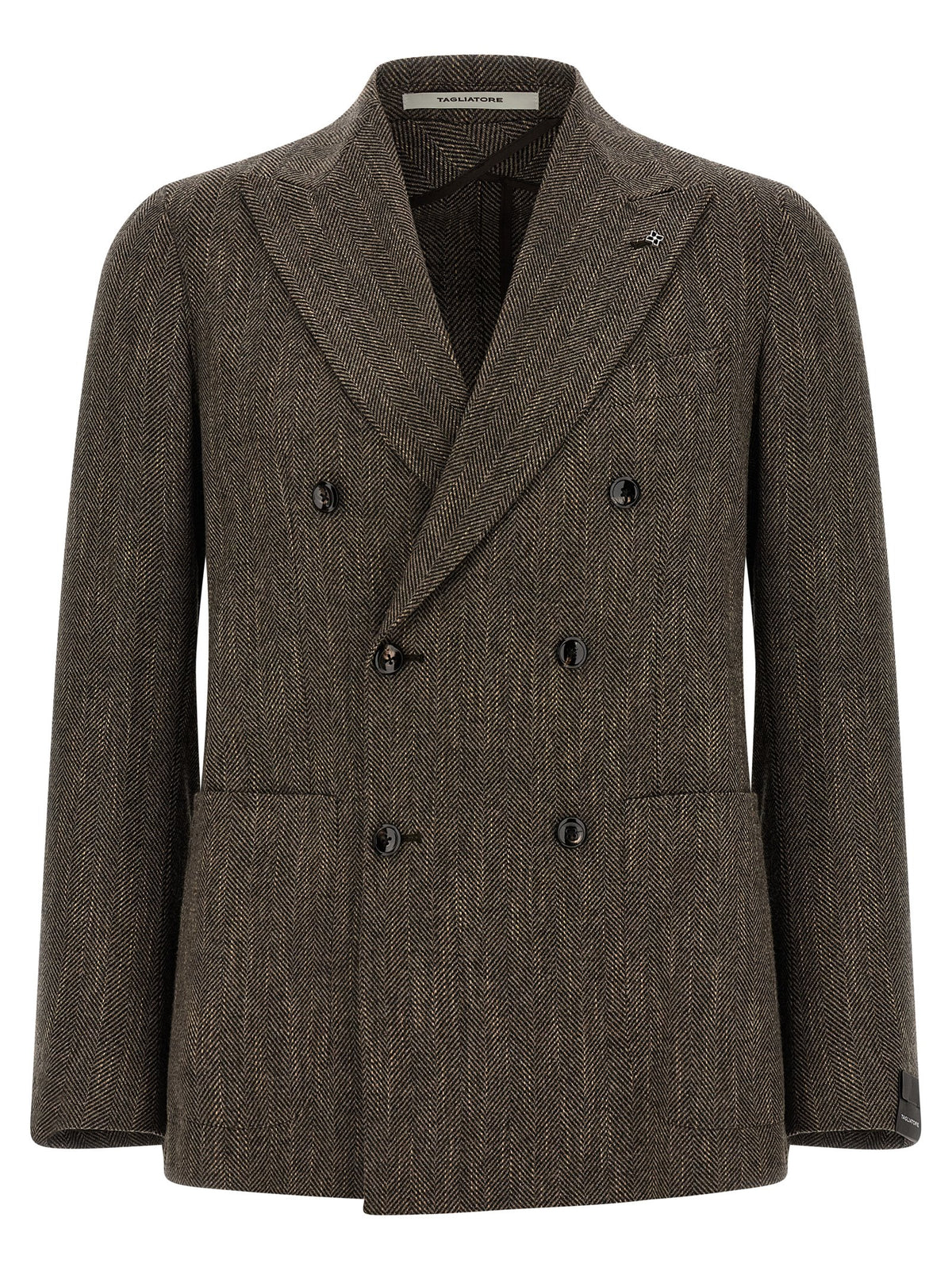 Tagliatore Brown Virgin Wool Blazer