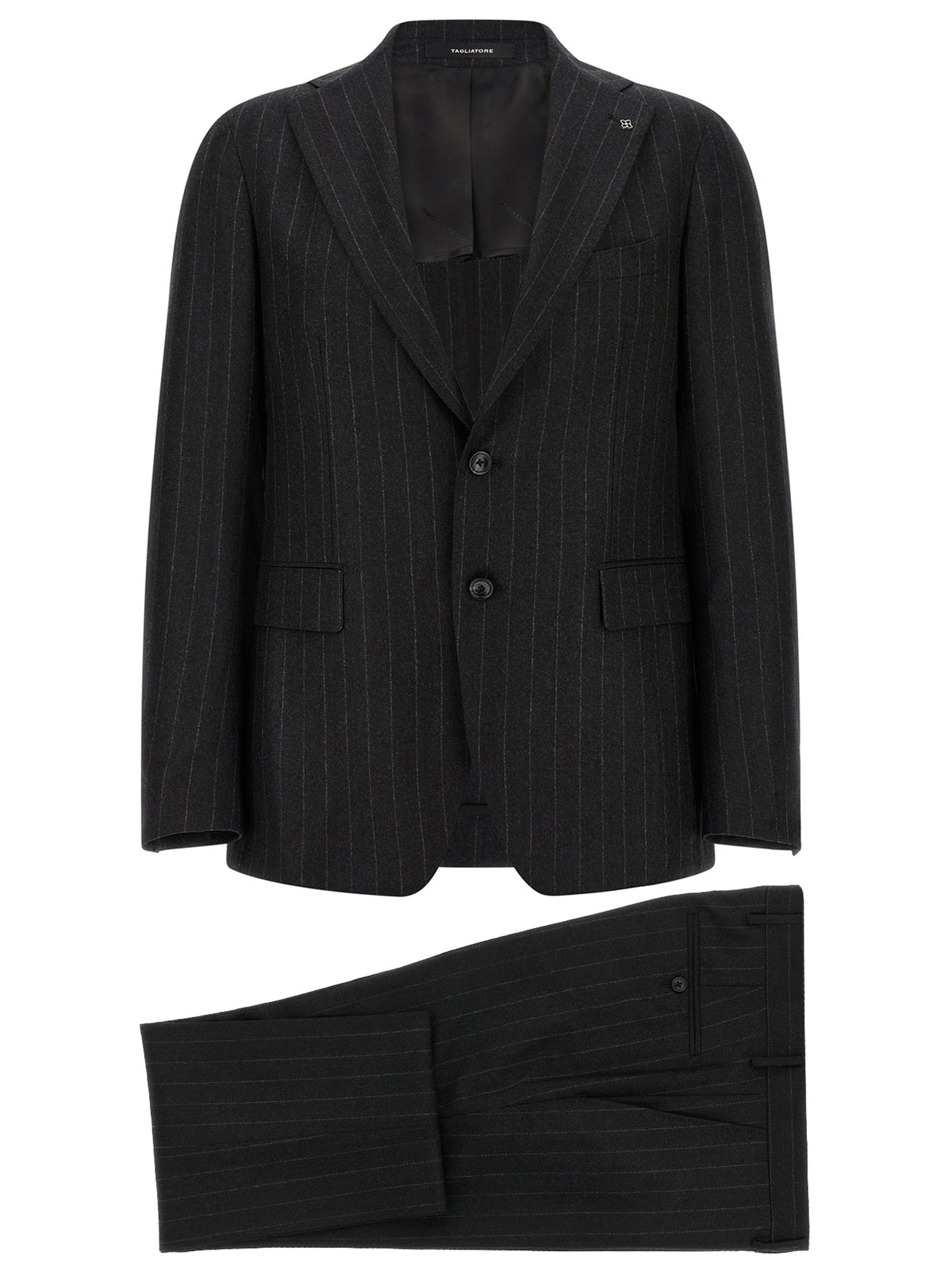 Tagliatore Gray Virgin Wool Two-Piece Suit