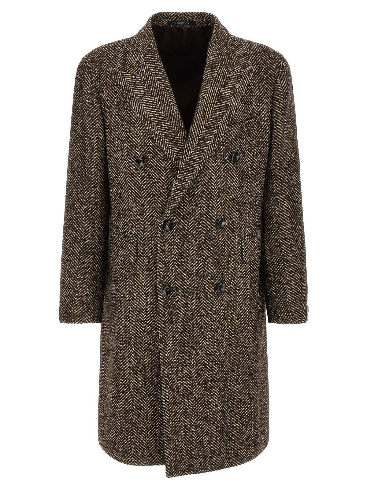 Tagliatore Brown Wool Coat