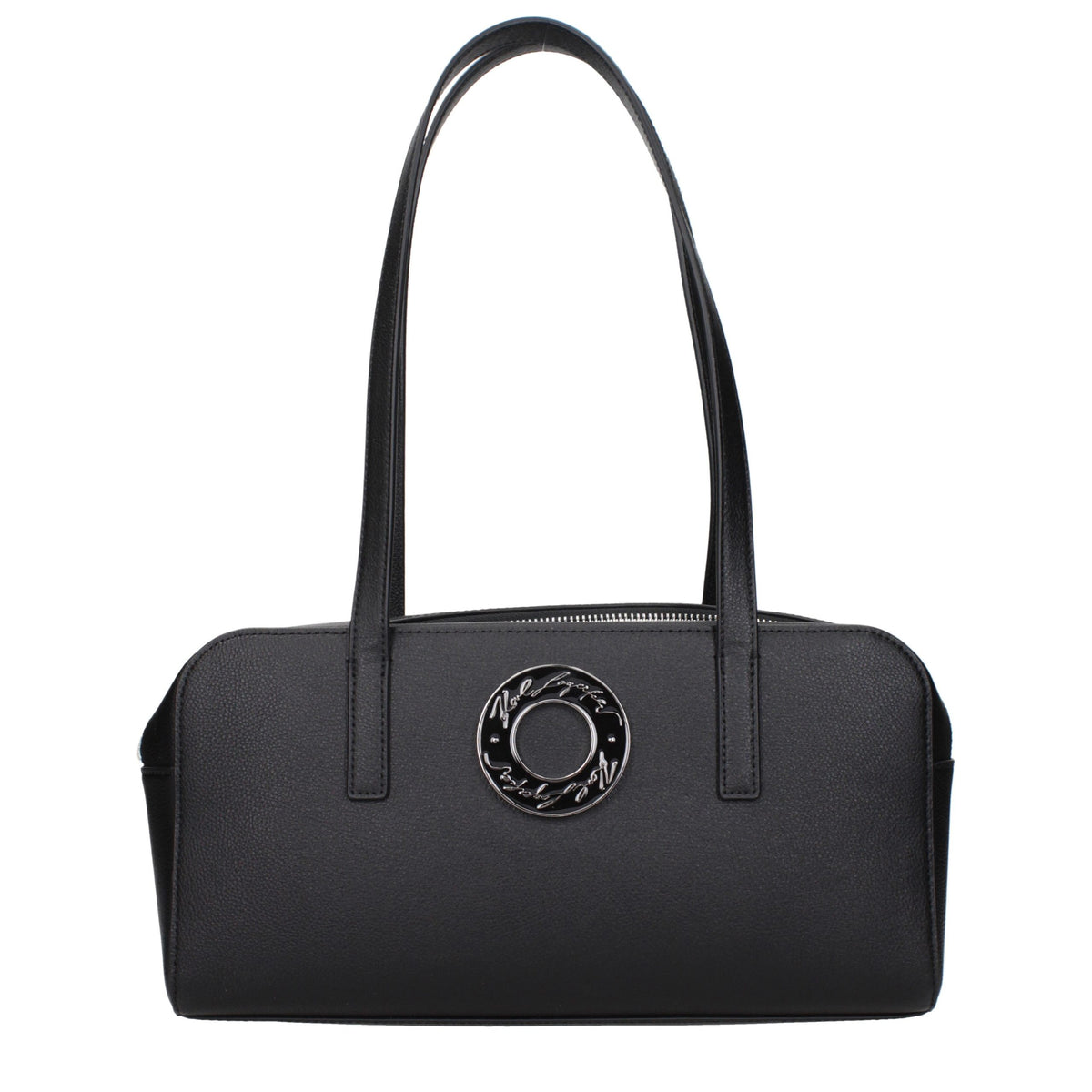 Karl Lagerfeld Black Leather Shoulder Bag