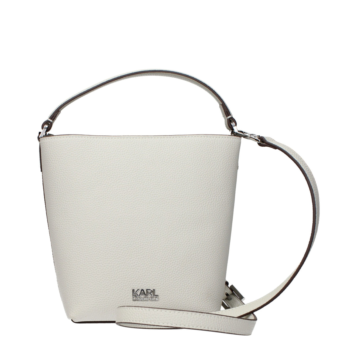 Karl Lagerfeld Gray Leather Handbag