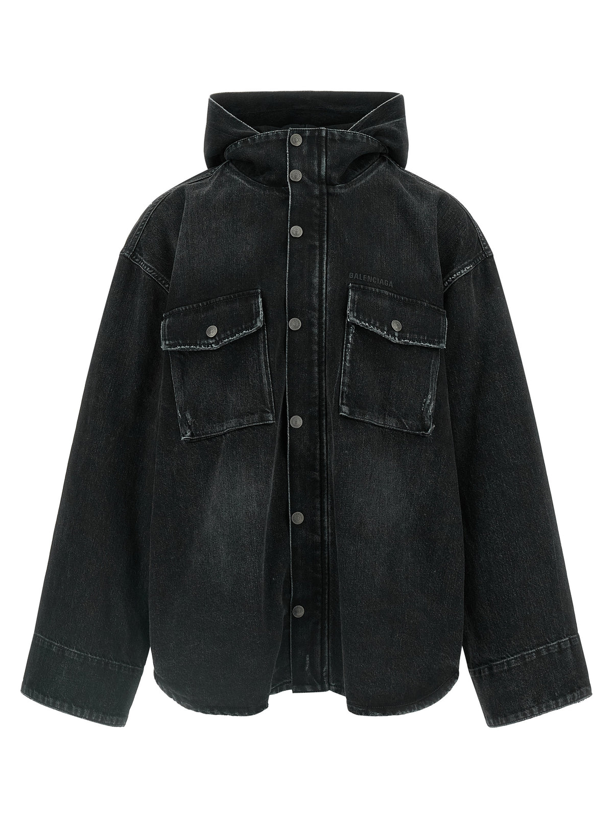 Balenciaga Black Cotton Denim Jacket