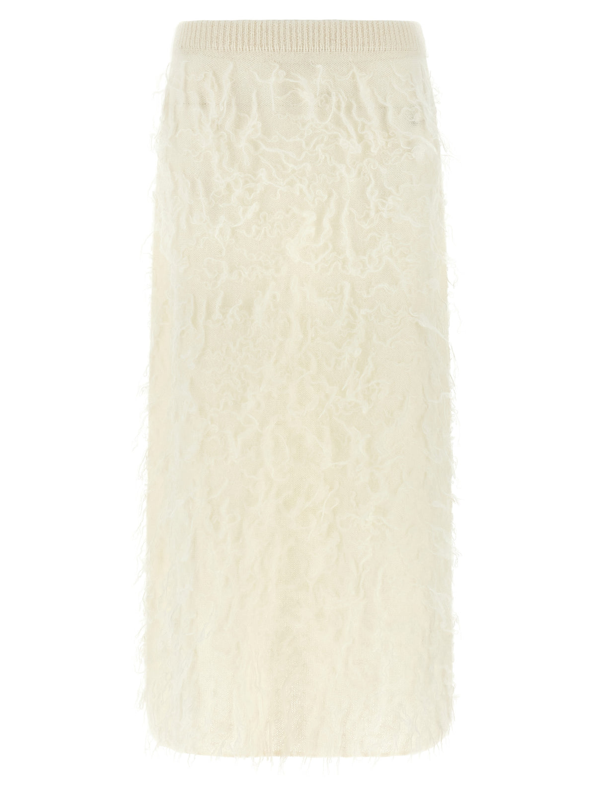 Fabiana Filippi White Fabric Midi Skirt
