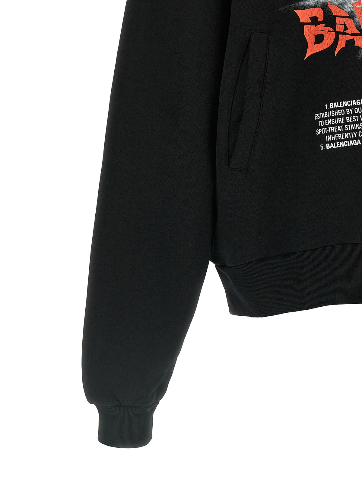 Balenciaga Black Cotton Sweatshirt