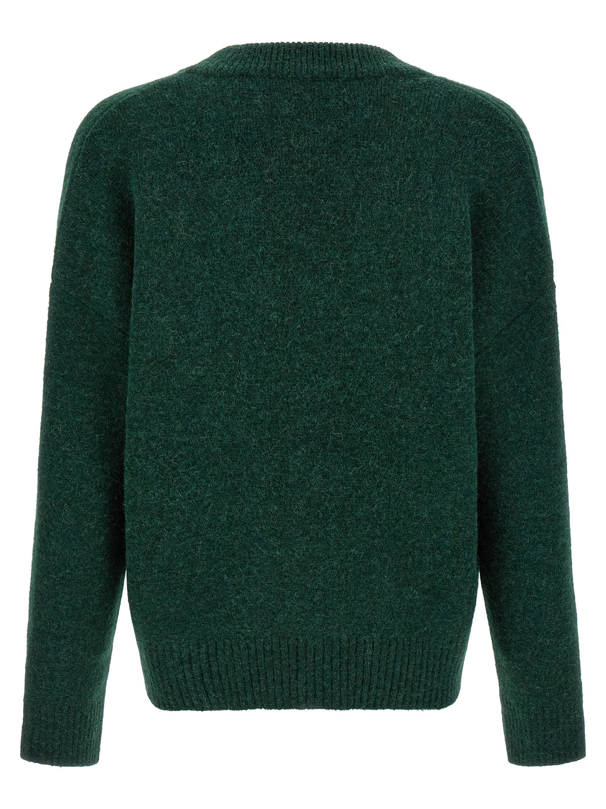 Ami Paris Bicolor Alpaca Leather Cardigan