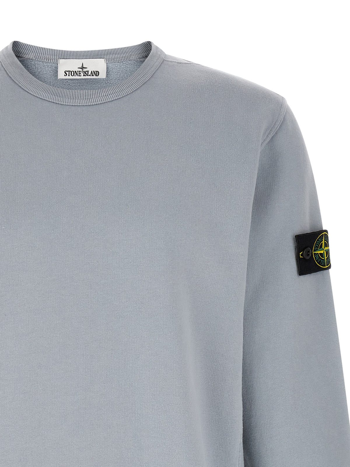 Stone Island Gray Cotton Sweatshirt