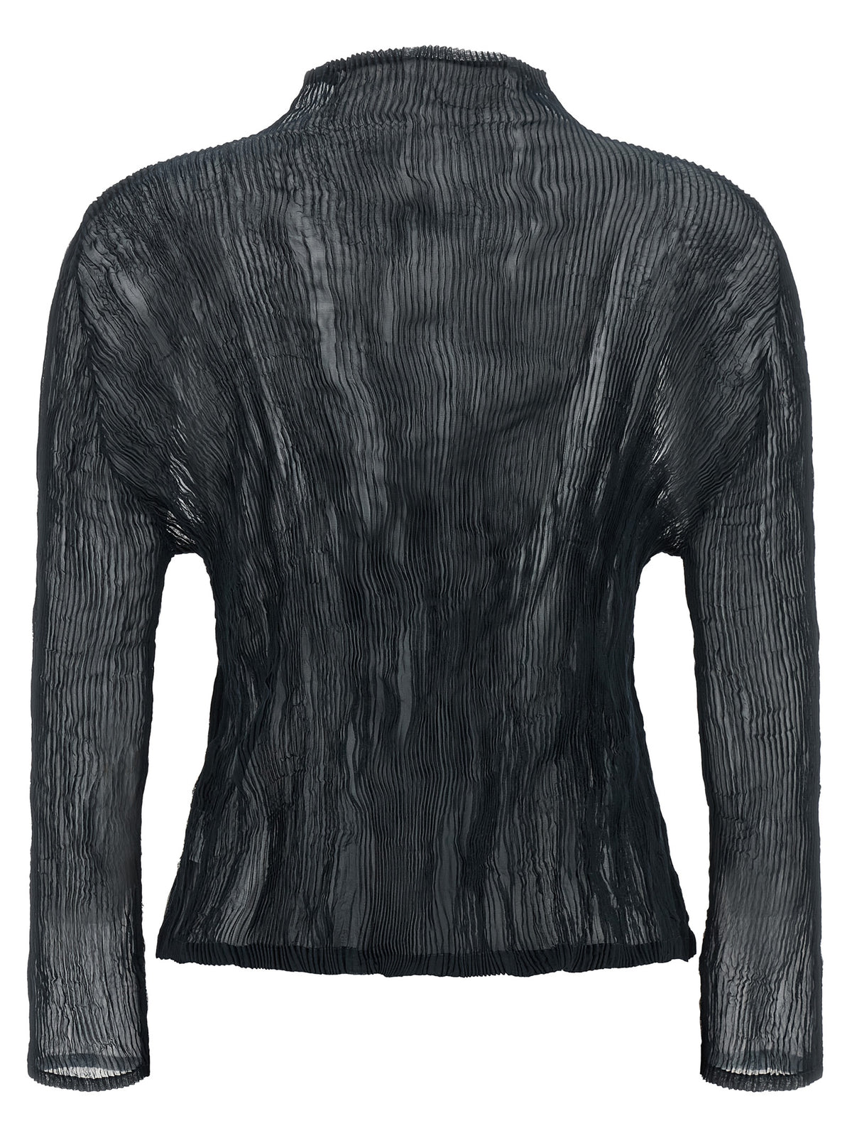 Issey Miyake Black Polyester Cardigan