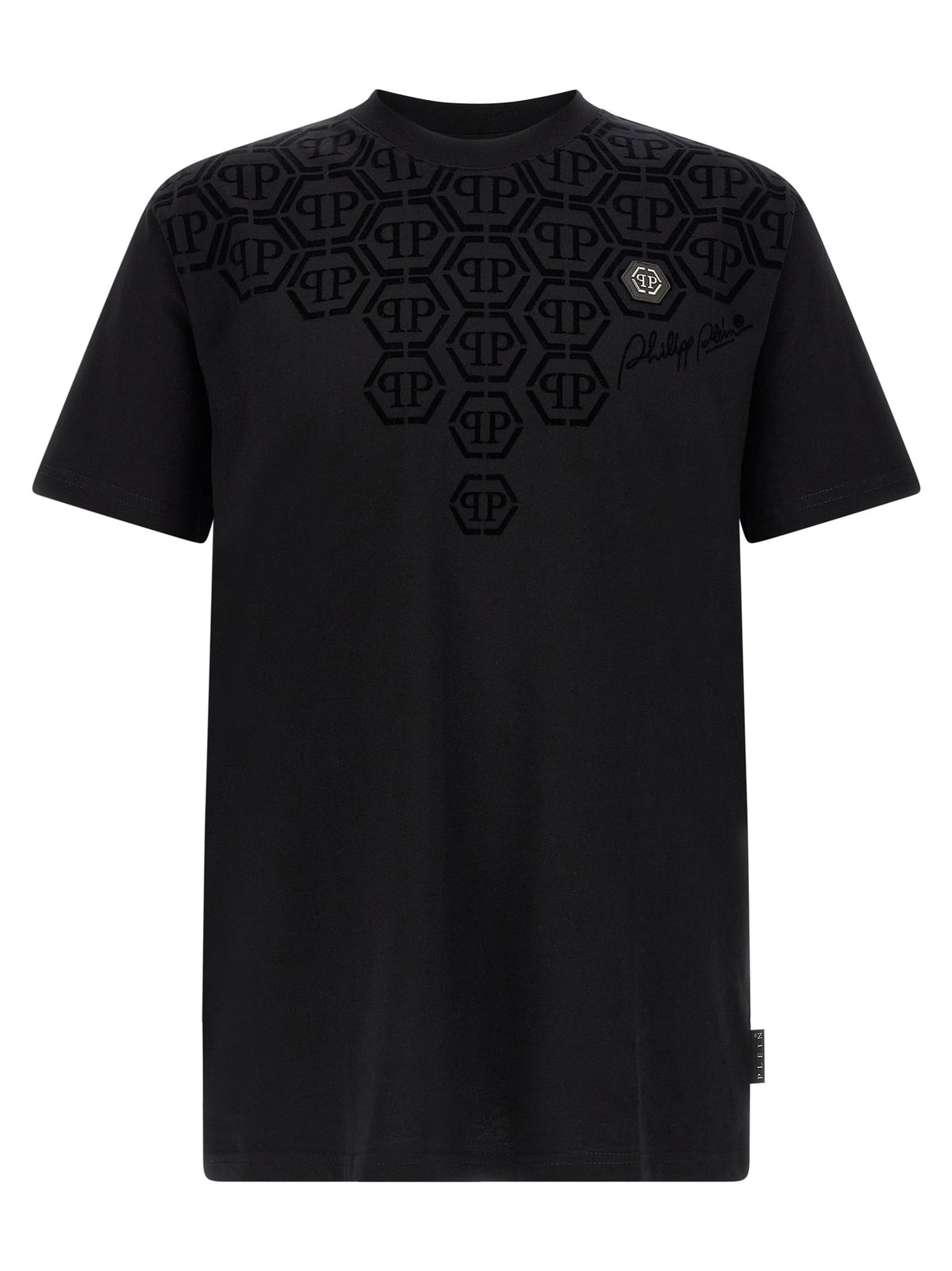 Philipp Plein Black Cotton T-Shirt