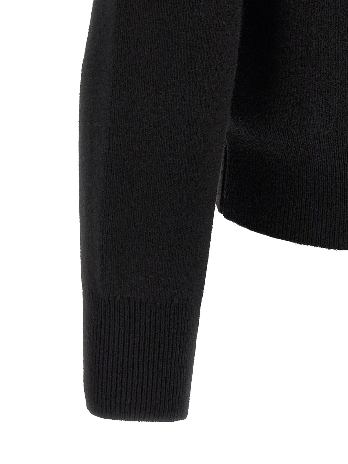 Ami Paris Black Wool Cardigan