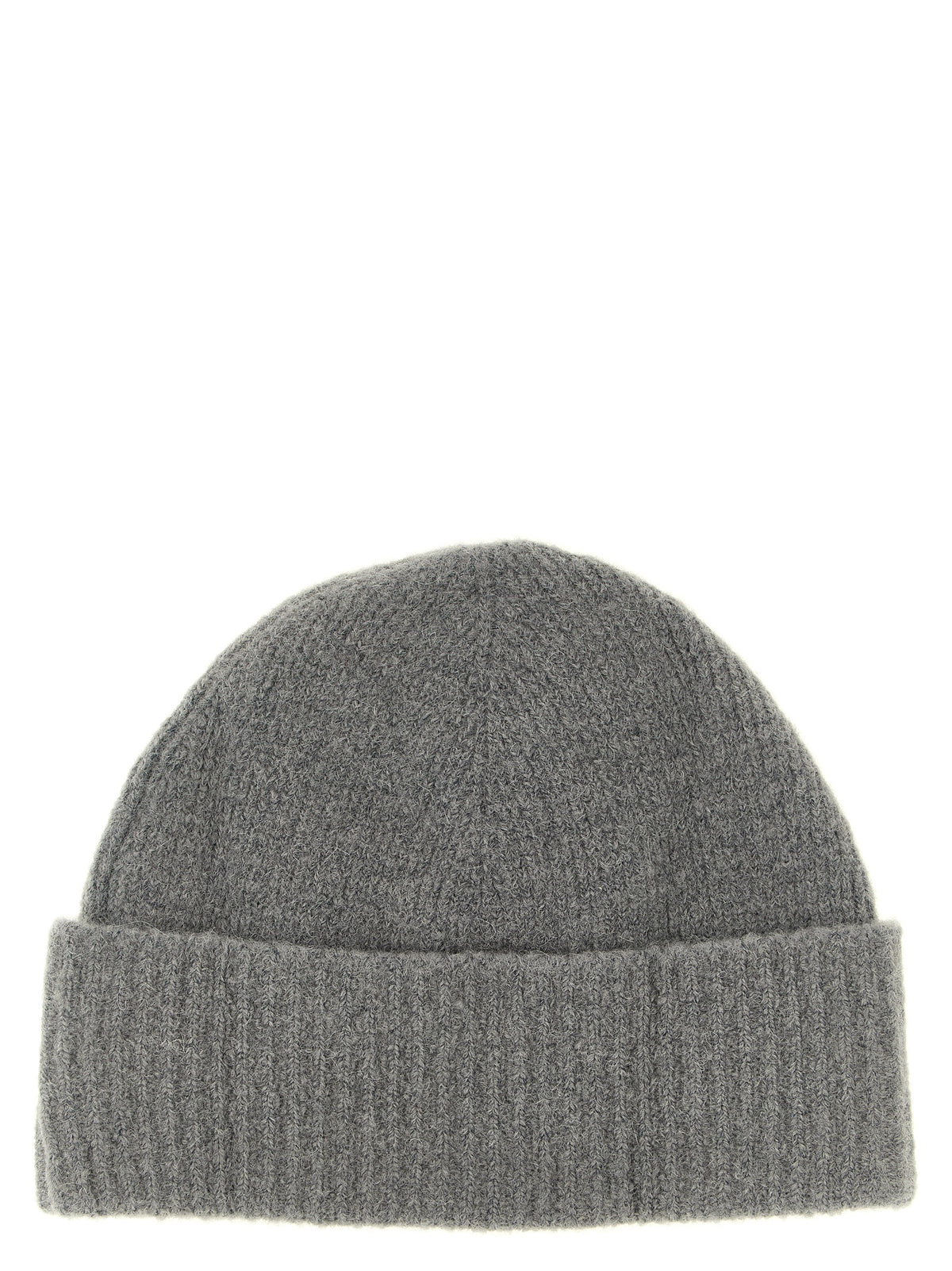 Ami Paris Gray Alpaca Leather Beanie