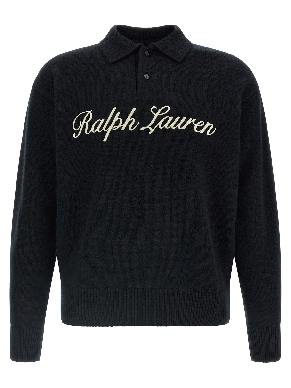 Polo Ralph Lauren Black Wool Polo Shirt