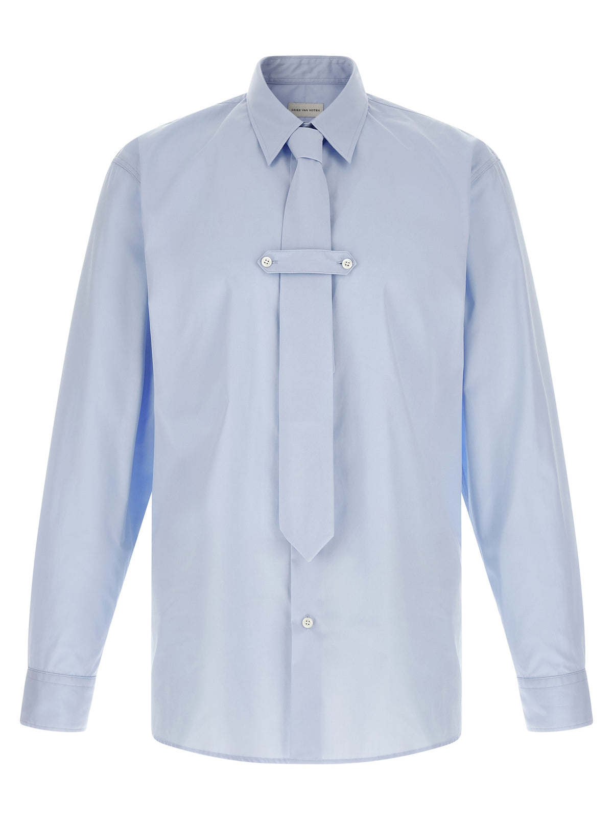 Dries Van Noten Blue Cotton Blouse