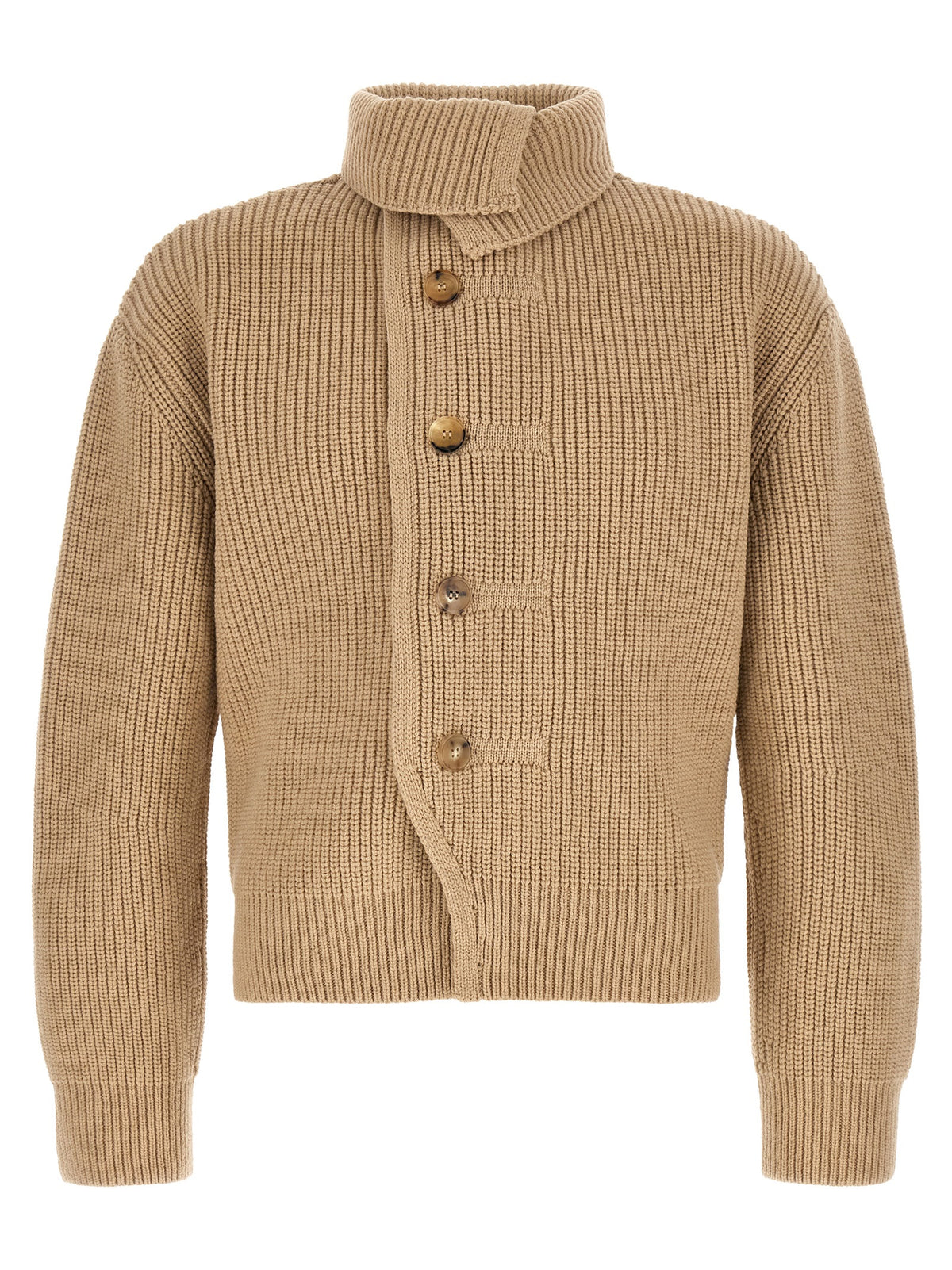 Dries Van Noten Beige Wool Cardigan