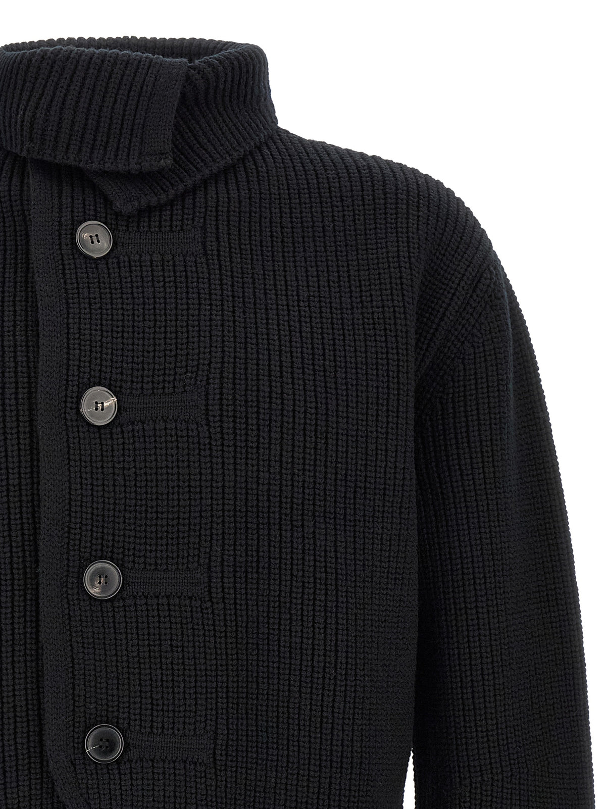 Dries Van Noten Blue Wool Cardigan