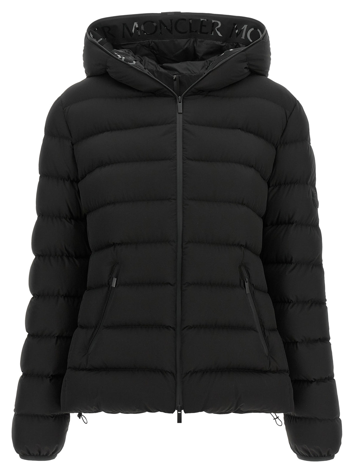 Moncler Black Polyester Full-Length Jacket