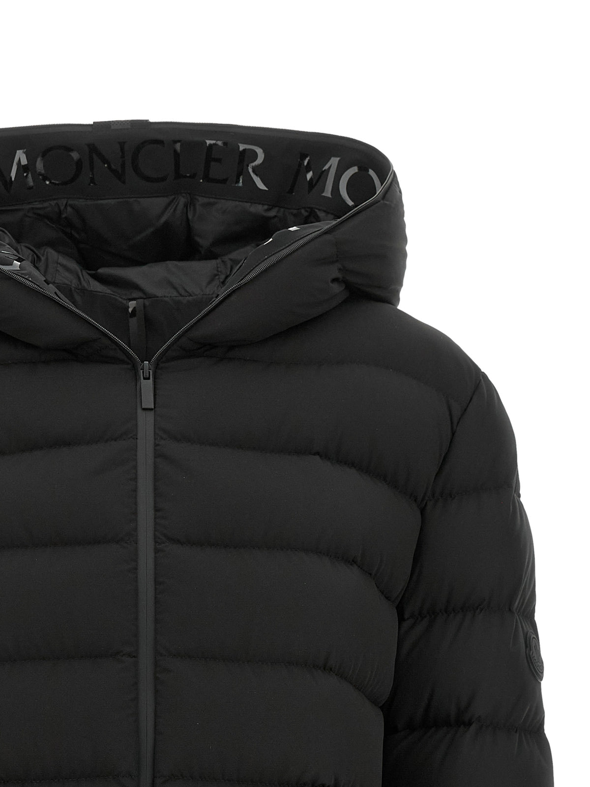 Moncler Black Polyester Full-Length Jacket