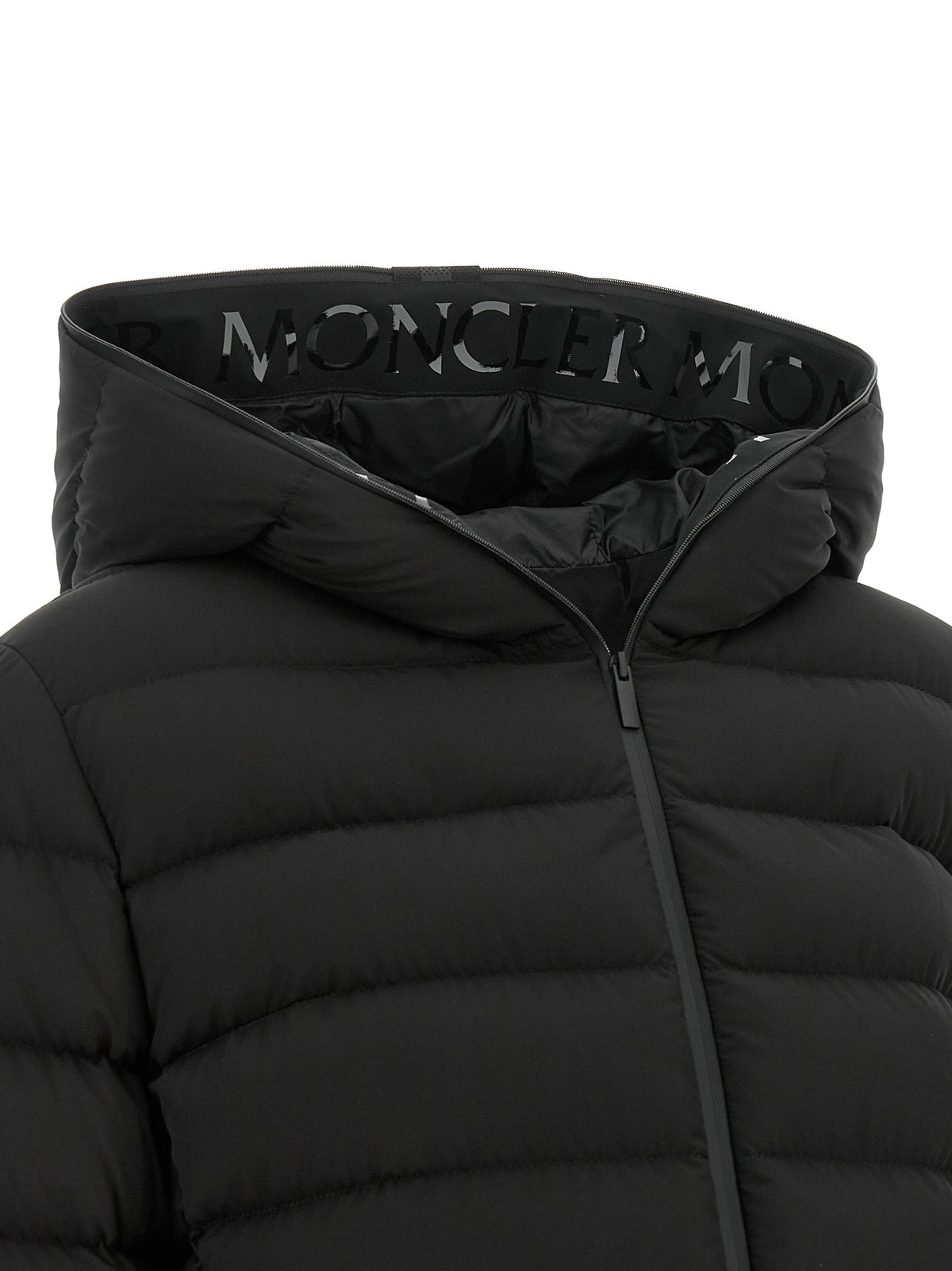 Moncler Black Polyester Full-Length Jacket