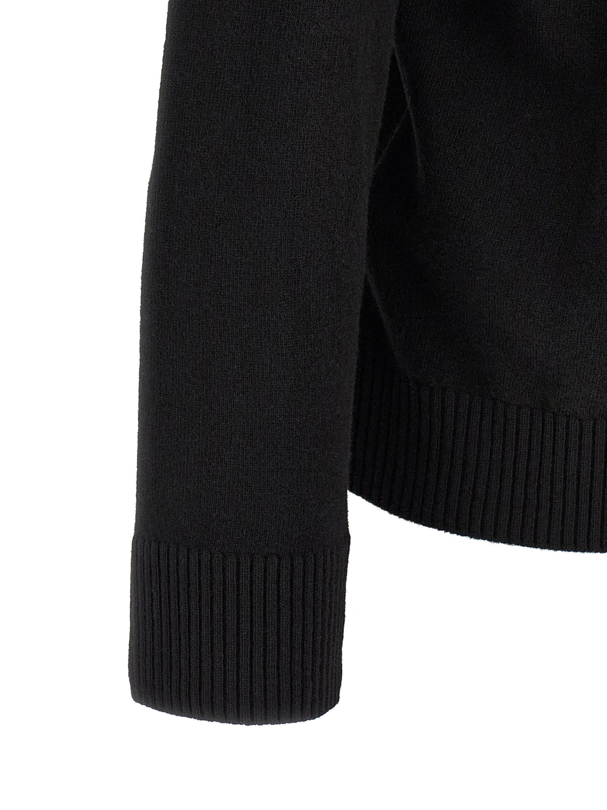 Stone Island Black Virgin Wool Polo Shirt