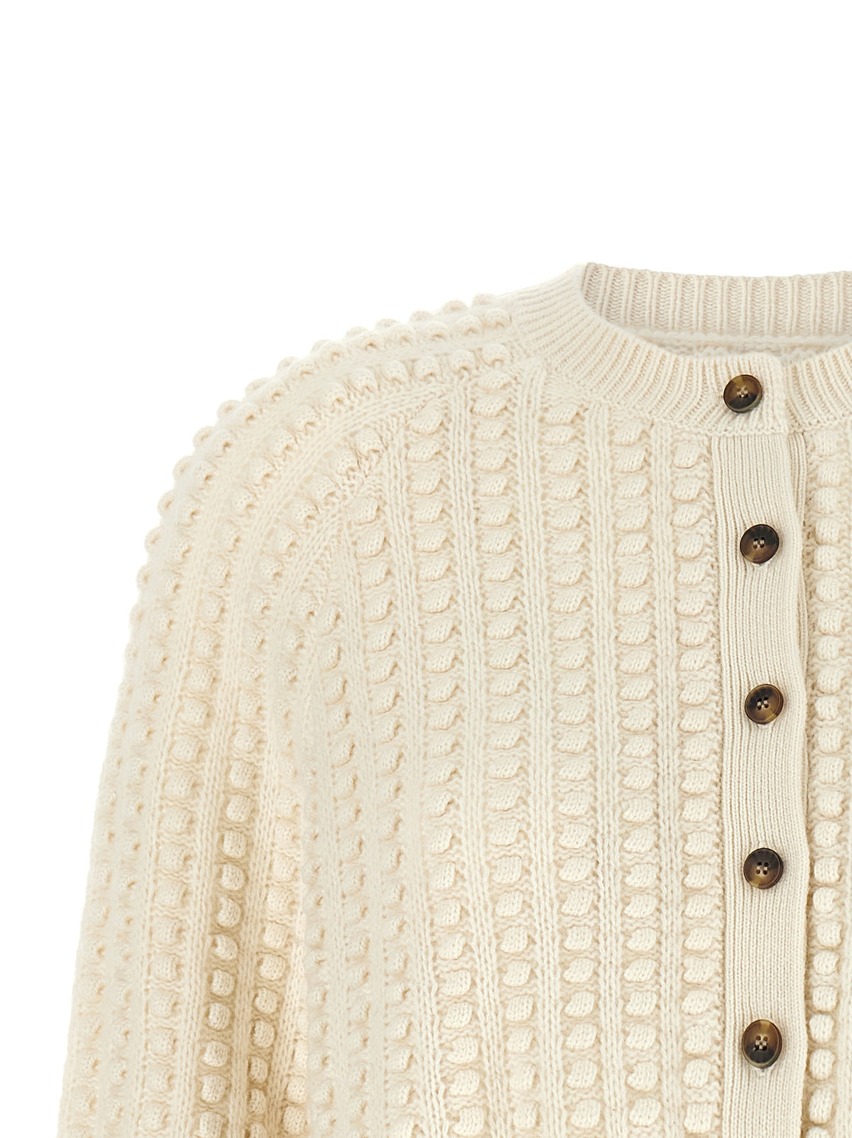 Loulou De Saison White Cashmere Cardigan